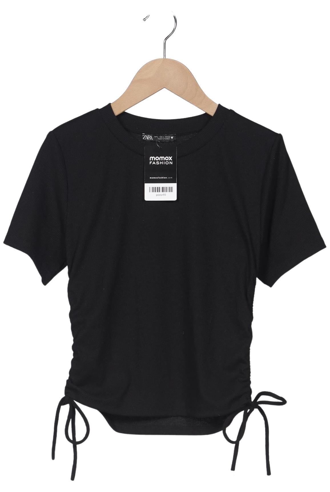 

Zara Damen T-Shirt, schwarz, Gr. 42