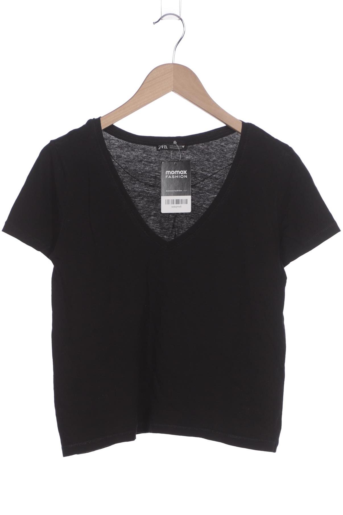 

Zara Damen T-Shirt, schwarz, Gr. 36