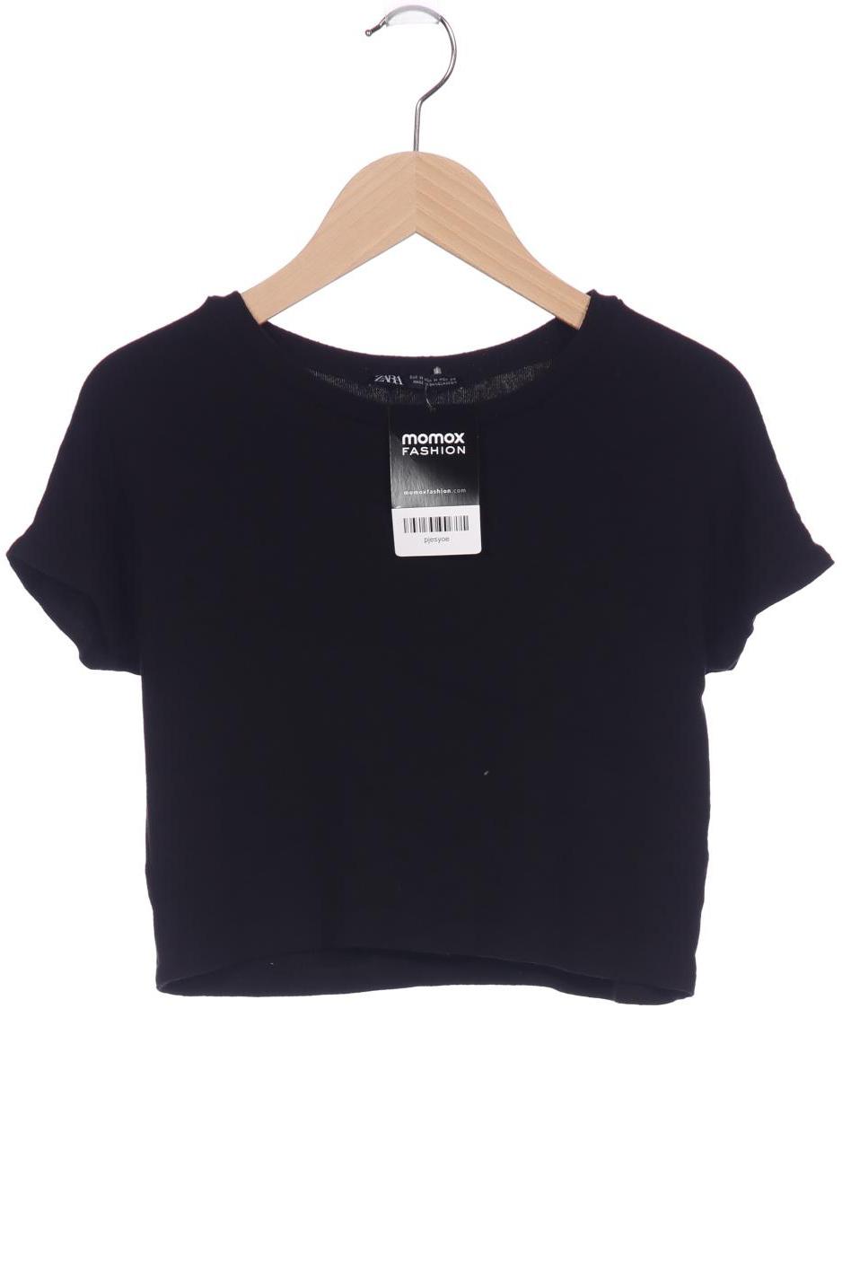 

Zara Damen T-Shirt, schwarz, Gr. 38