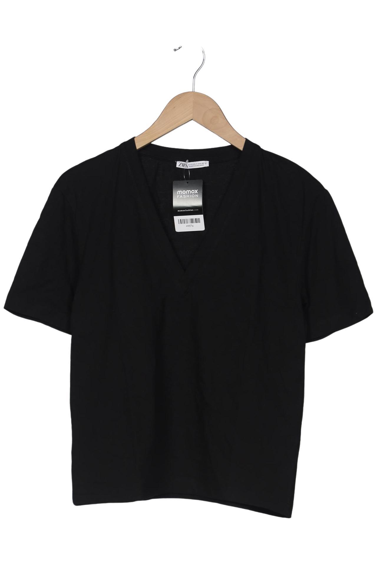 

Zara Damen T-Shirt, schwarz, Gr. 36