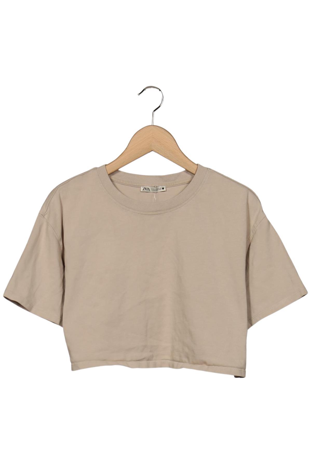 

Zara Damen T-Shirt, beige, Gr. 36