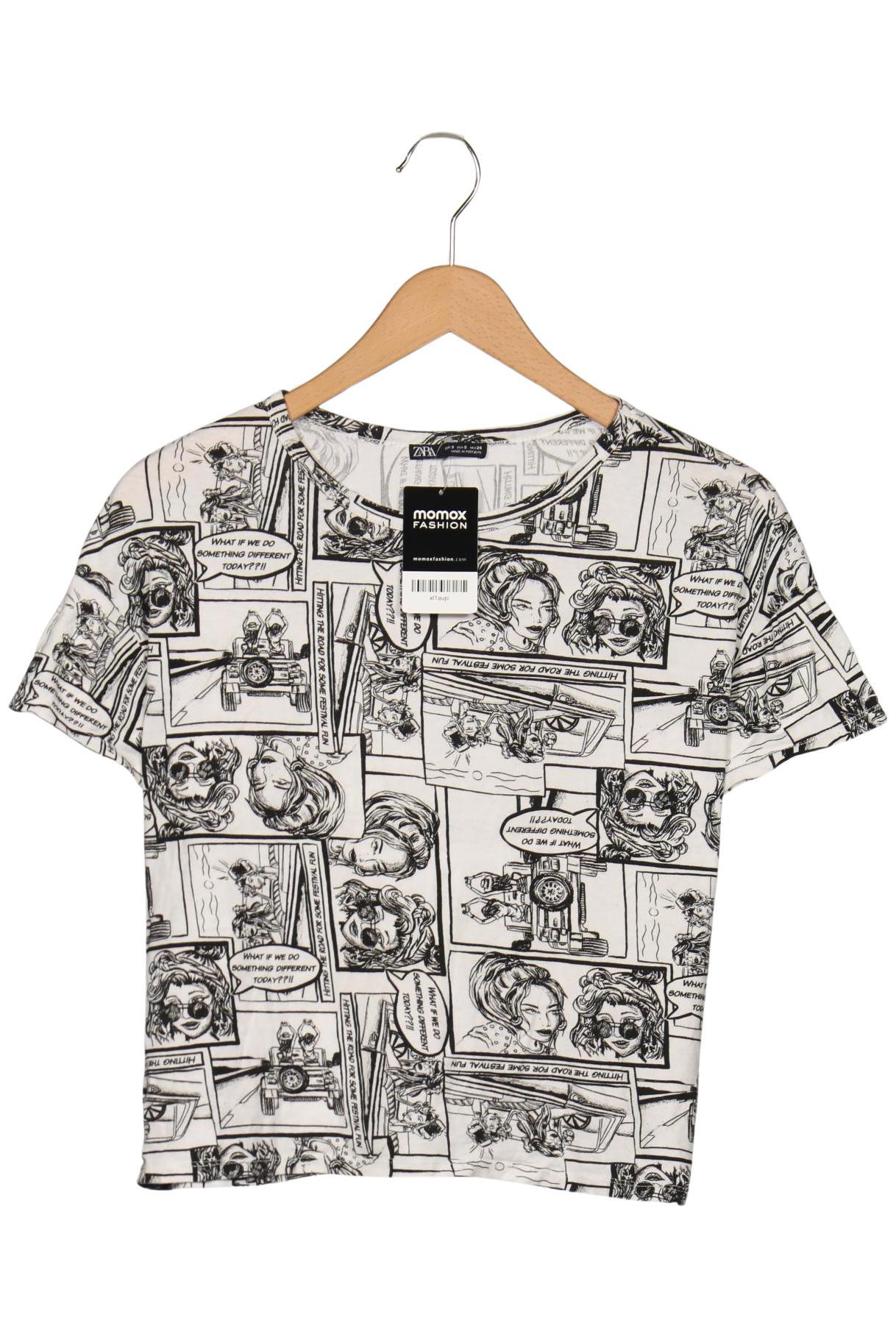 

Zara Damen T-Shirt, schwarz, Gr. 36