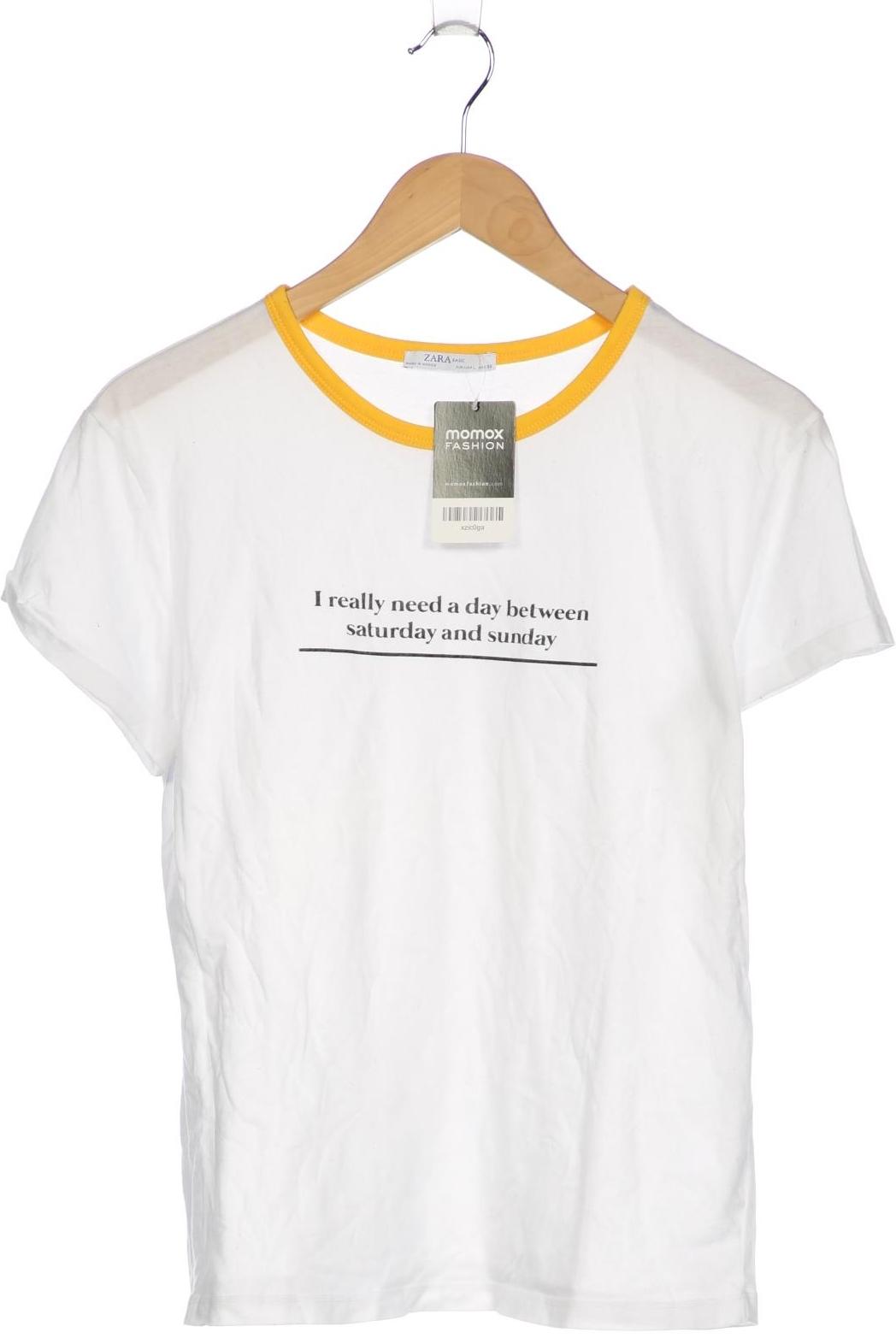 

Zara Damen T-Shirt, weiß, Gr. 42
