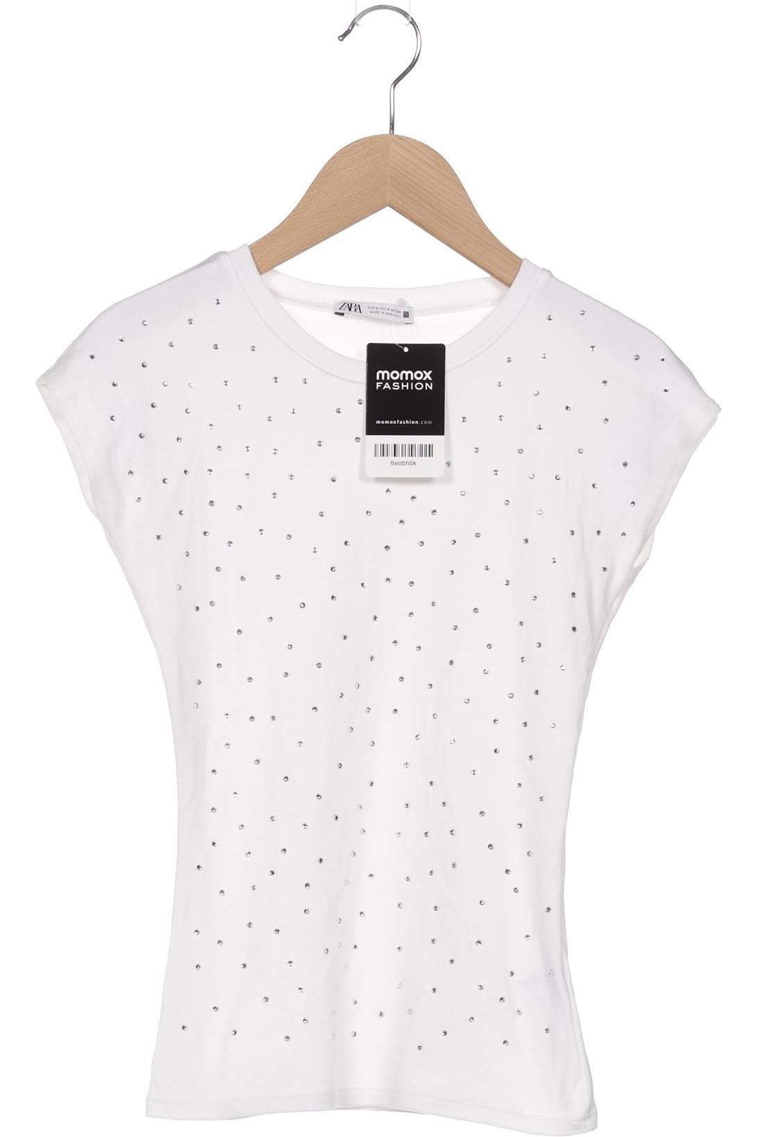 

Zara Damen T-Shirt, weiß, Gr. 36