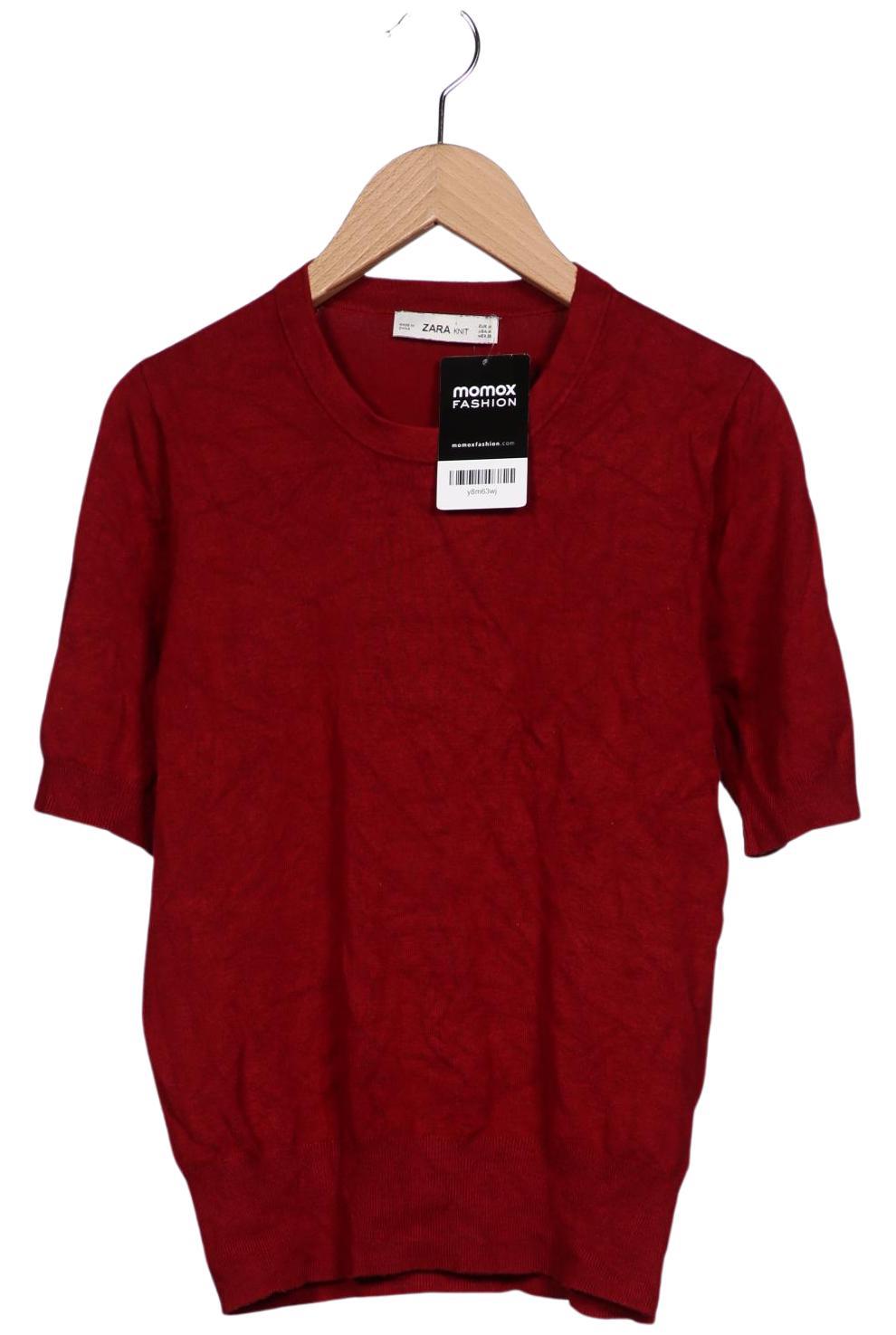 

Zara Damen T-Shirt, bordeaux, Gr. 38