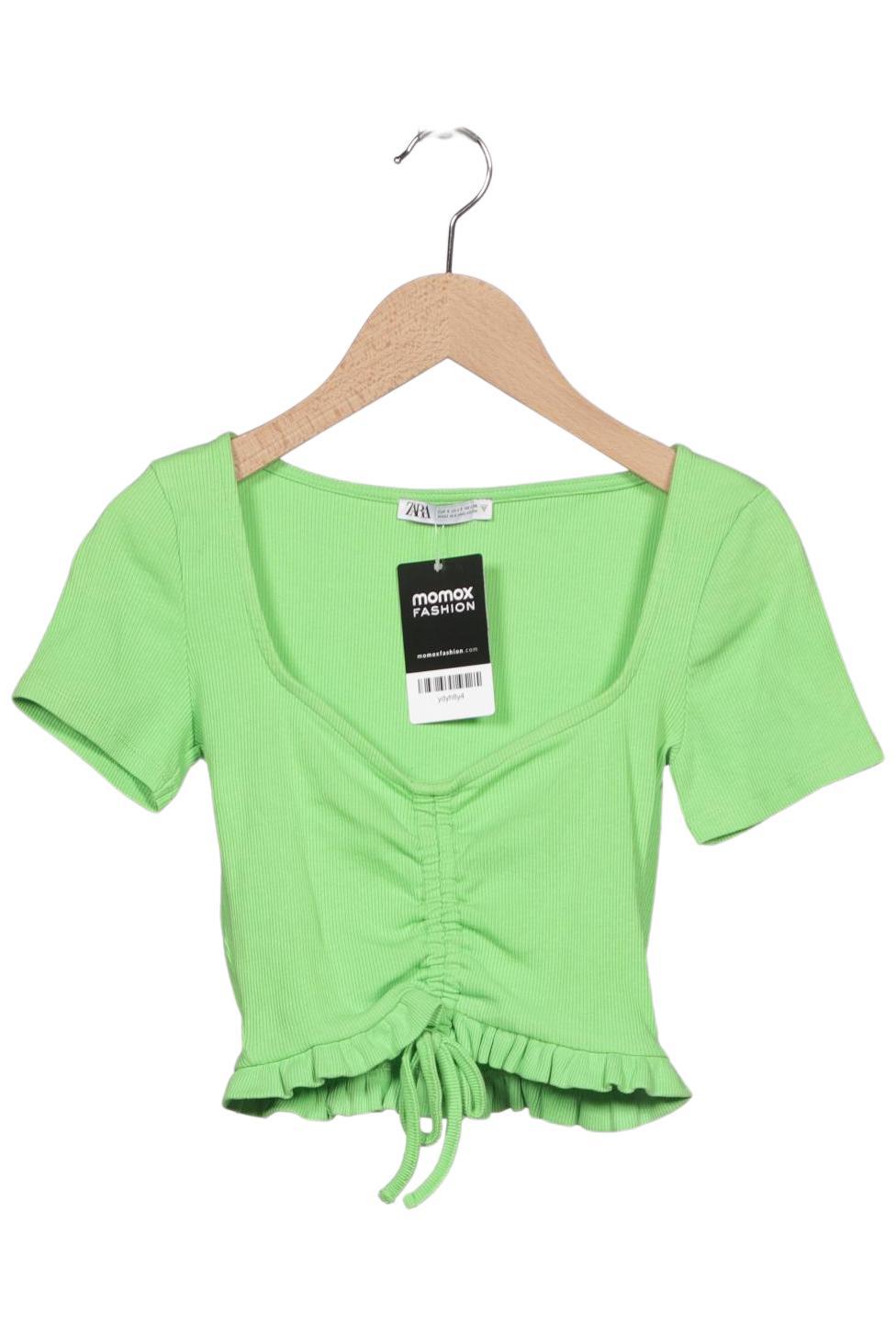 

Zara Damen T-Shirt, hellgrün, Gr. 36