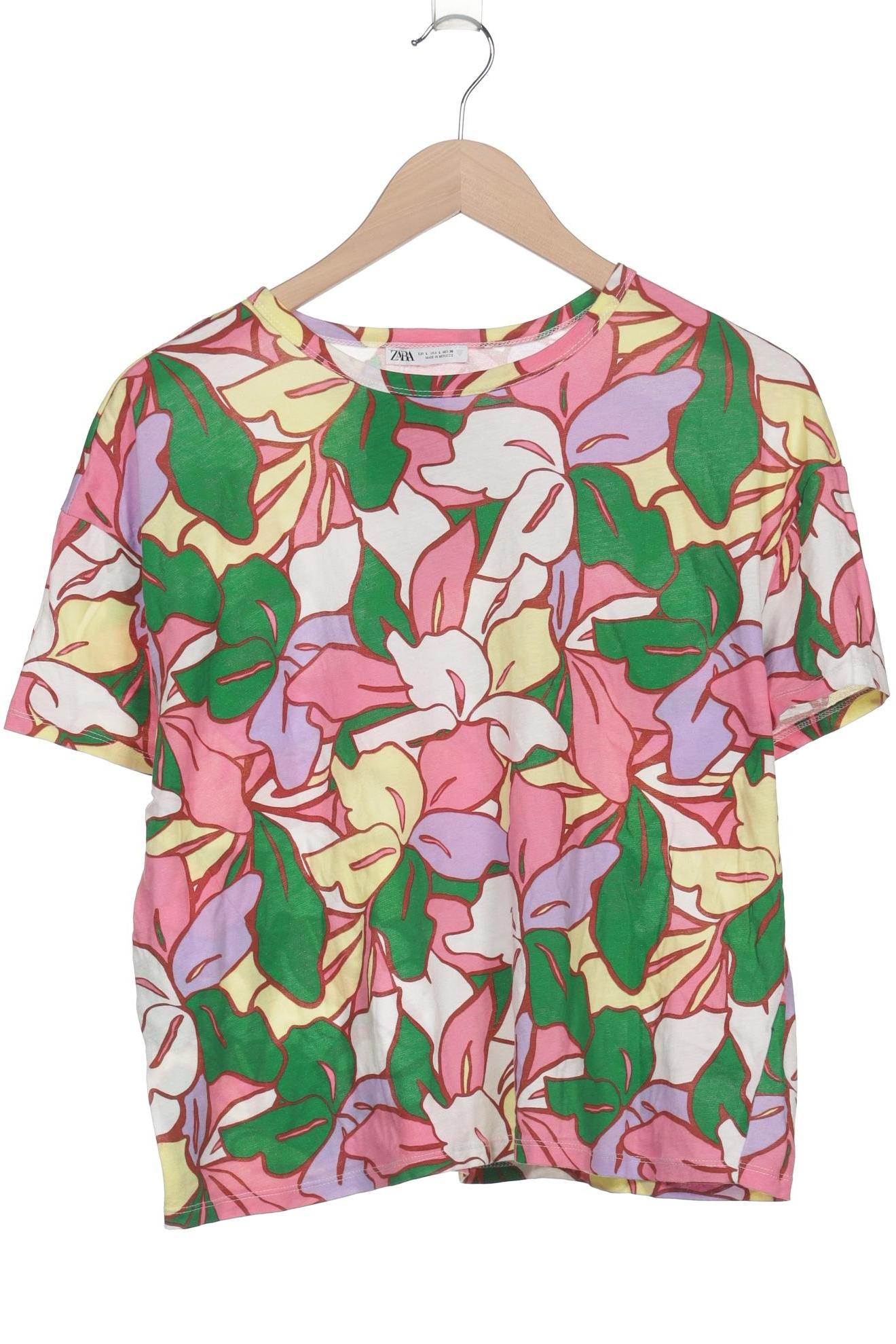 

Zara Damen T-Shirt, mehrfarbig, Gr. 42