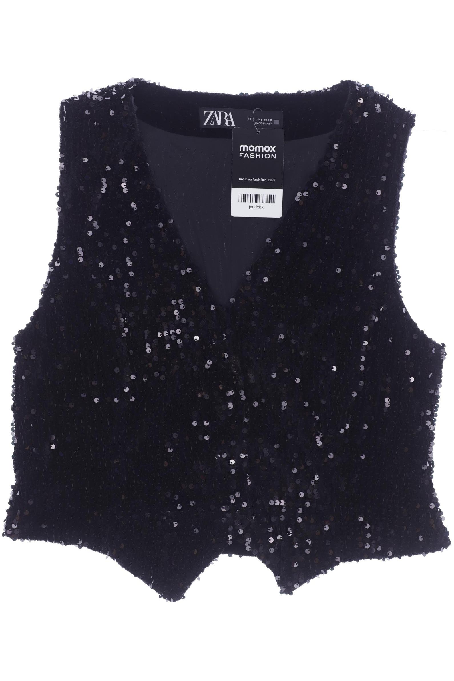 

ZARA Damen Weste, schwarz
