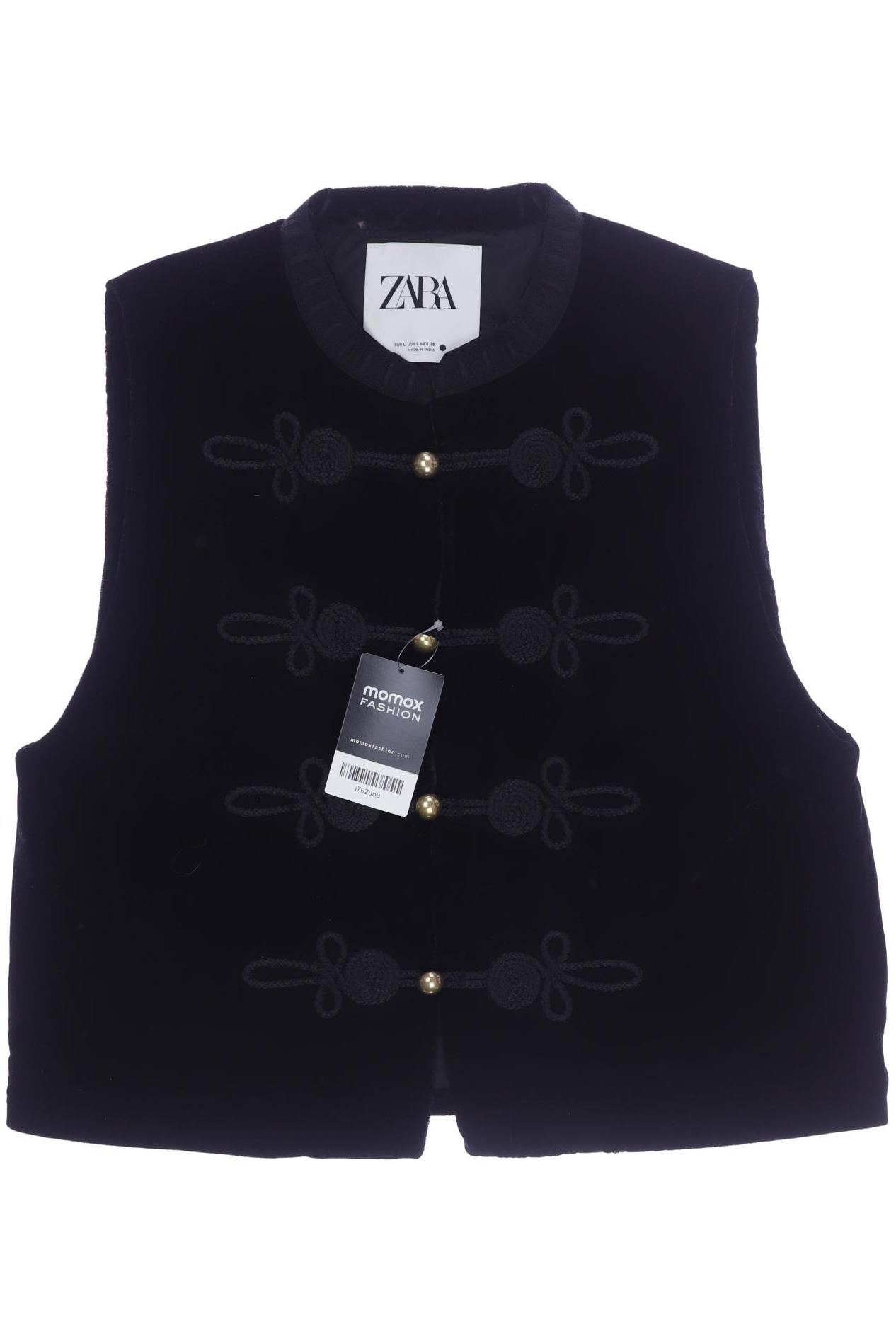 

ZARA Damen Weste, schwarz