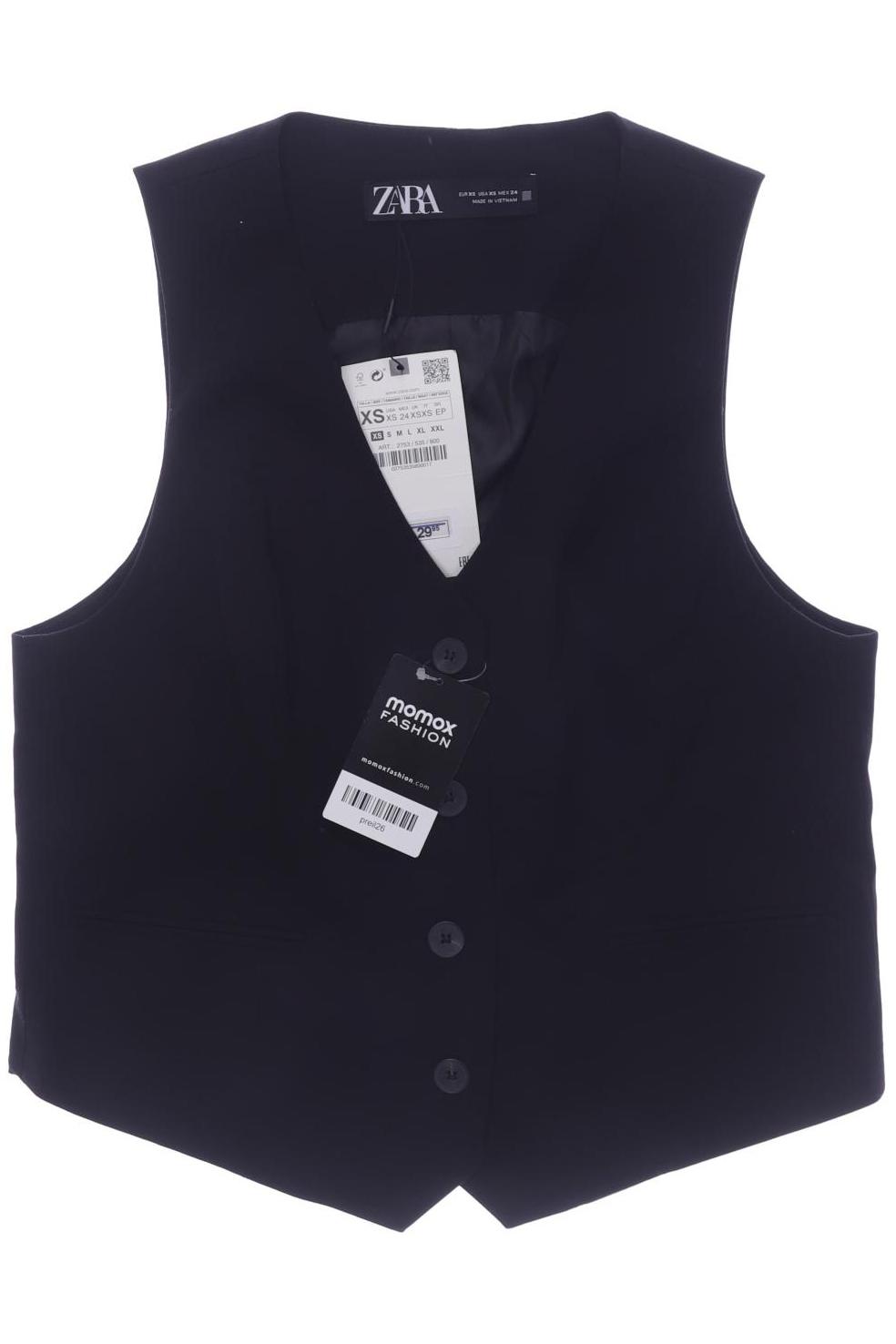 

ZARA Damen Weste, schwarz