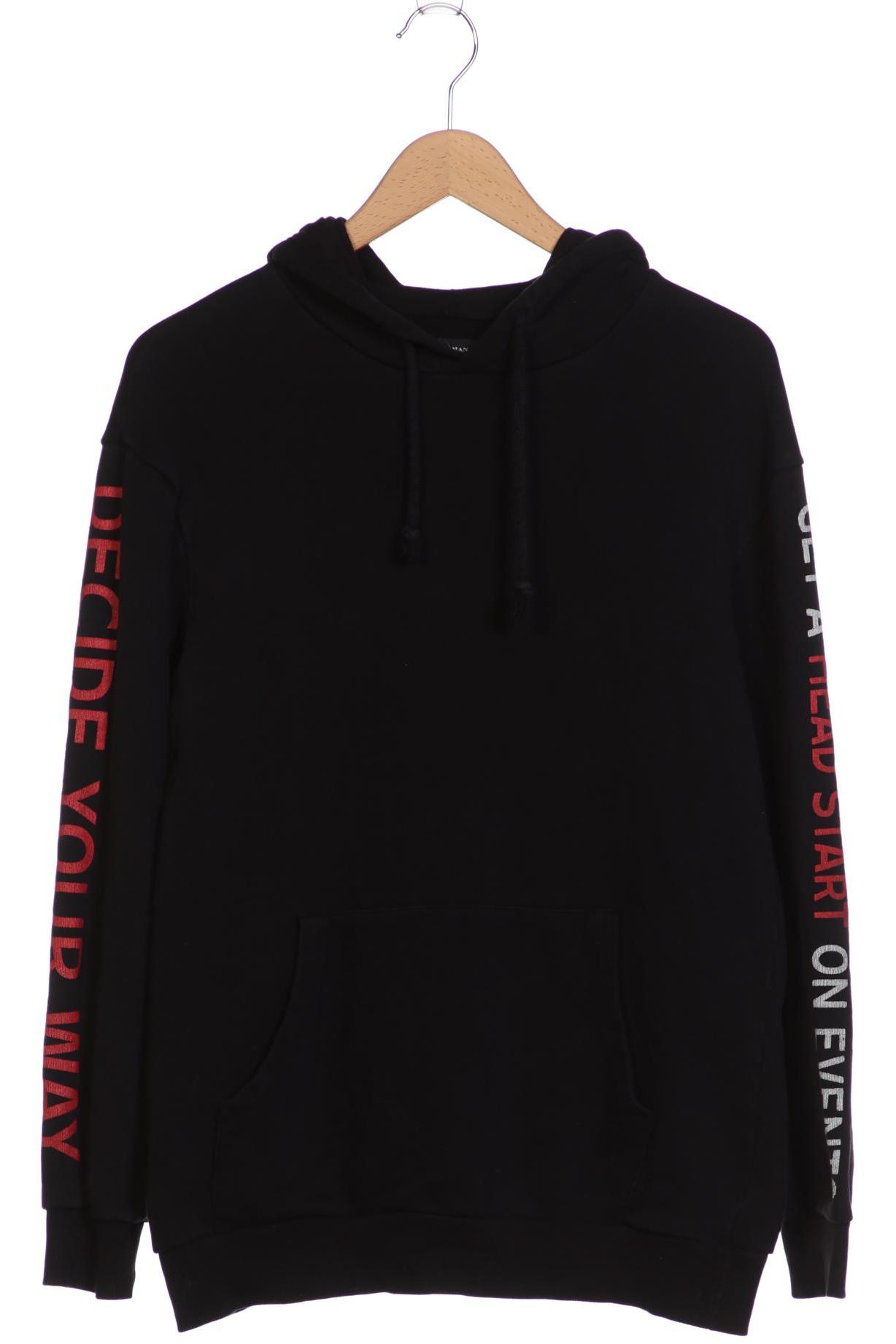 

ZARA Herren Kapuzenpullover, schwarz