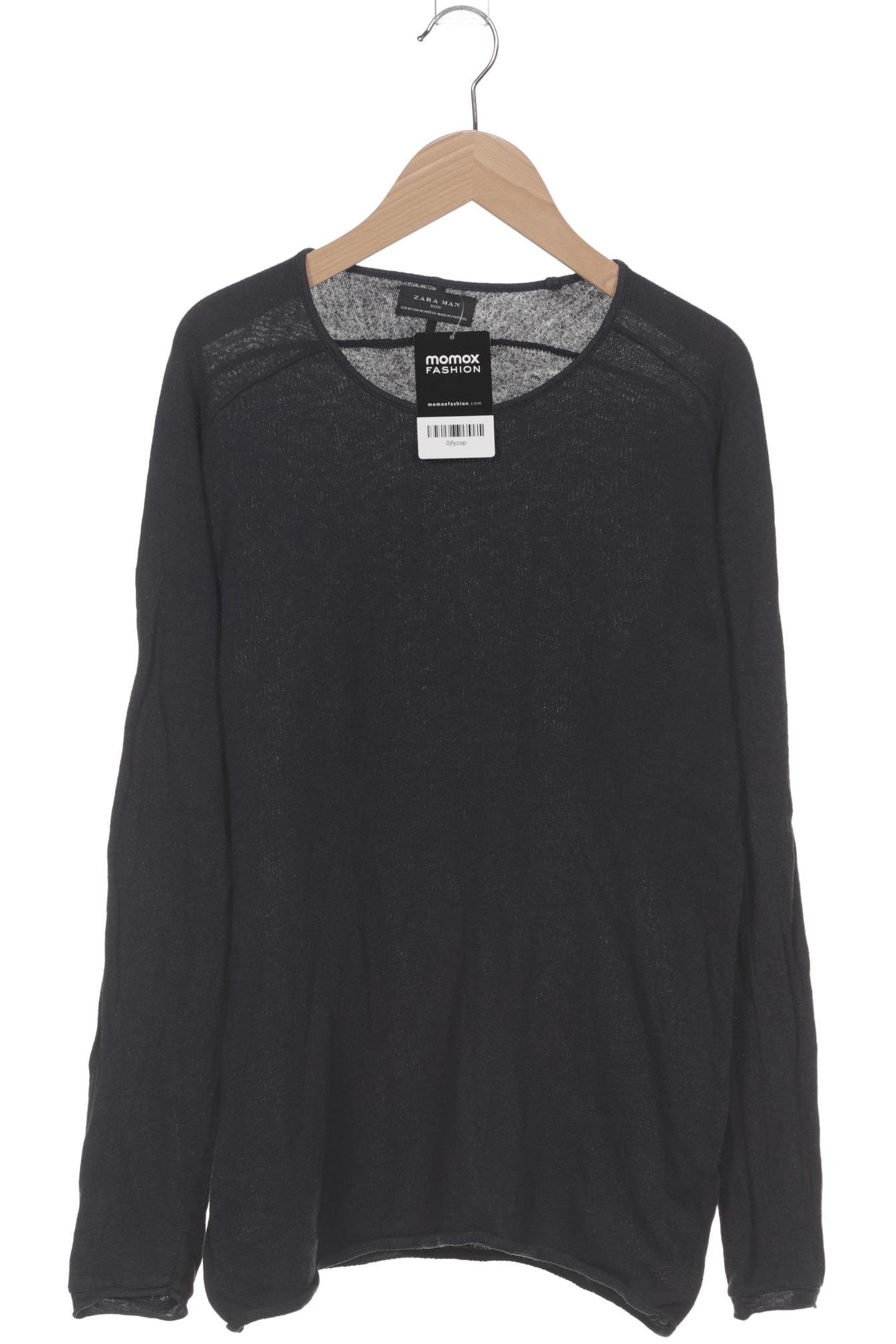 

Zara Herren Langarmshirt, marineblau, Gr. 48
