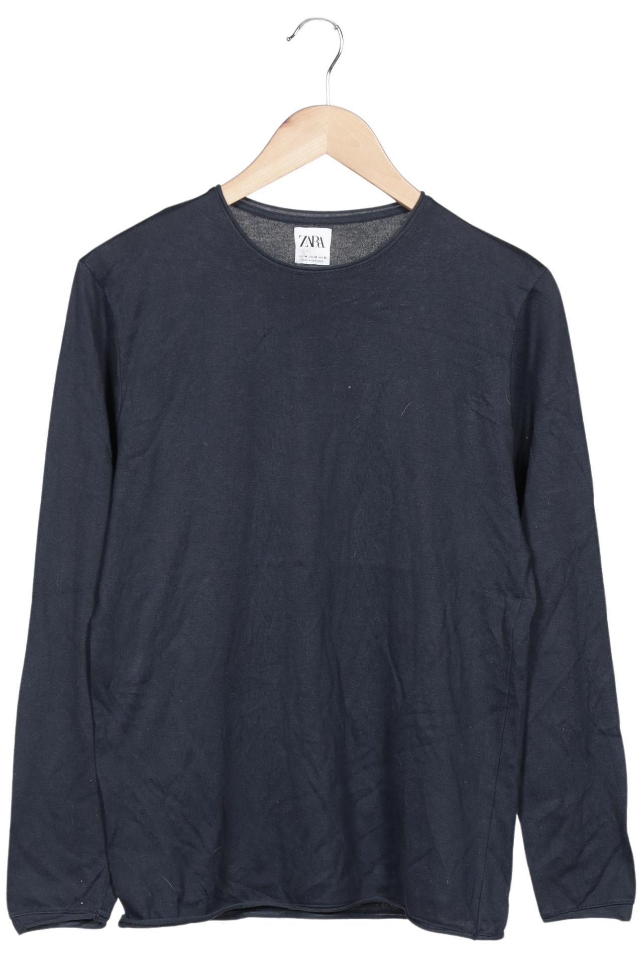 

Zara Herren Langarmshirt, marineblau, Gr. 48