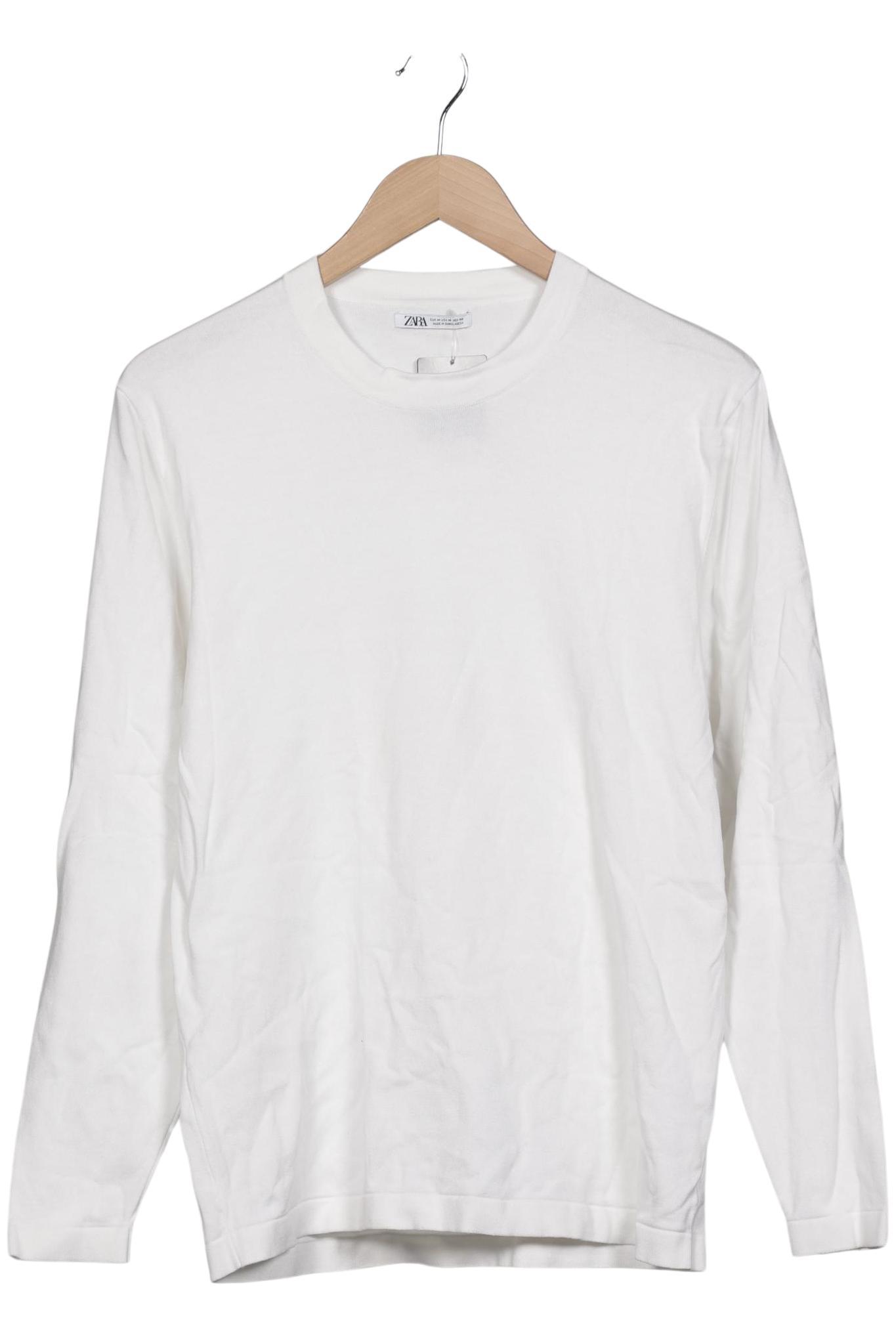 

Zara Herren Langarmshirt, weiß, Gr. 48