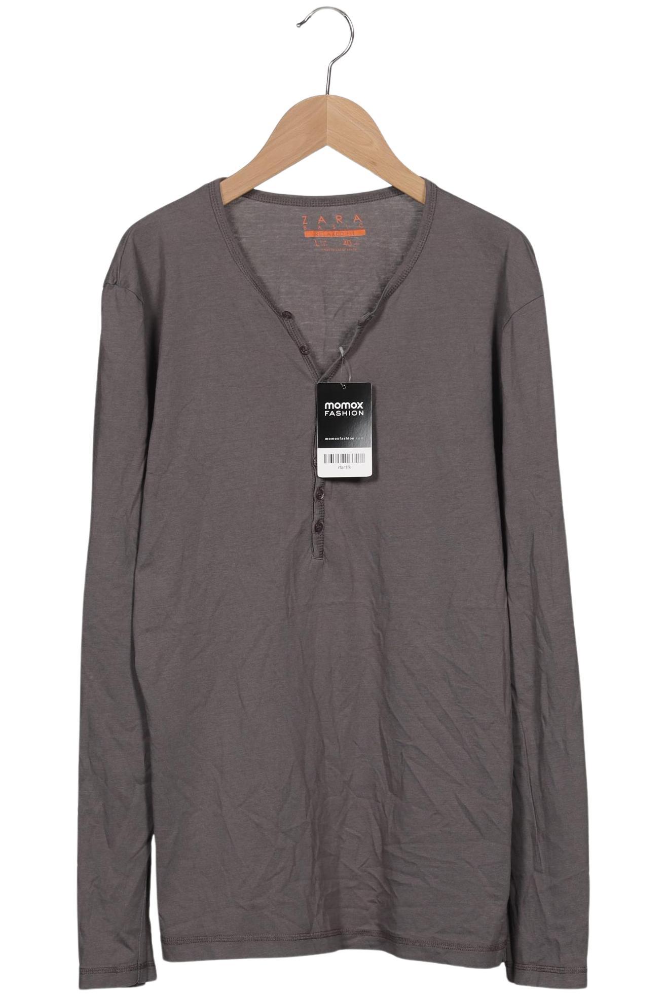 

Zara Herren Langarmshirt, grau, Gr. 52