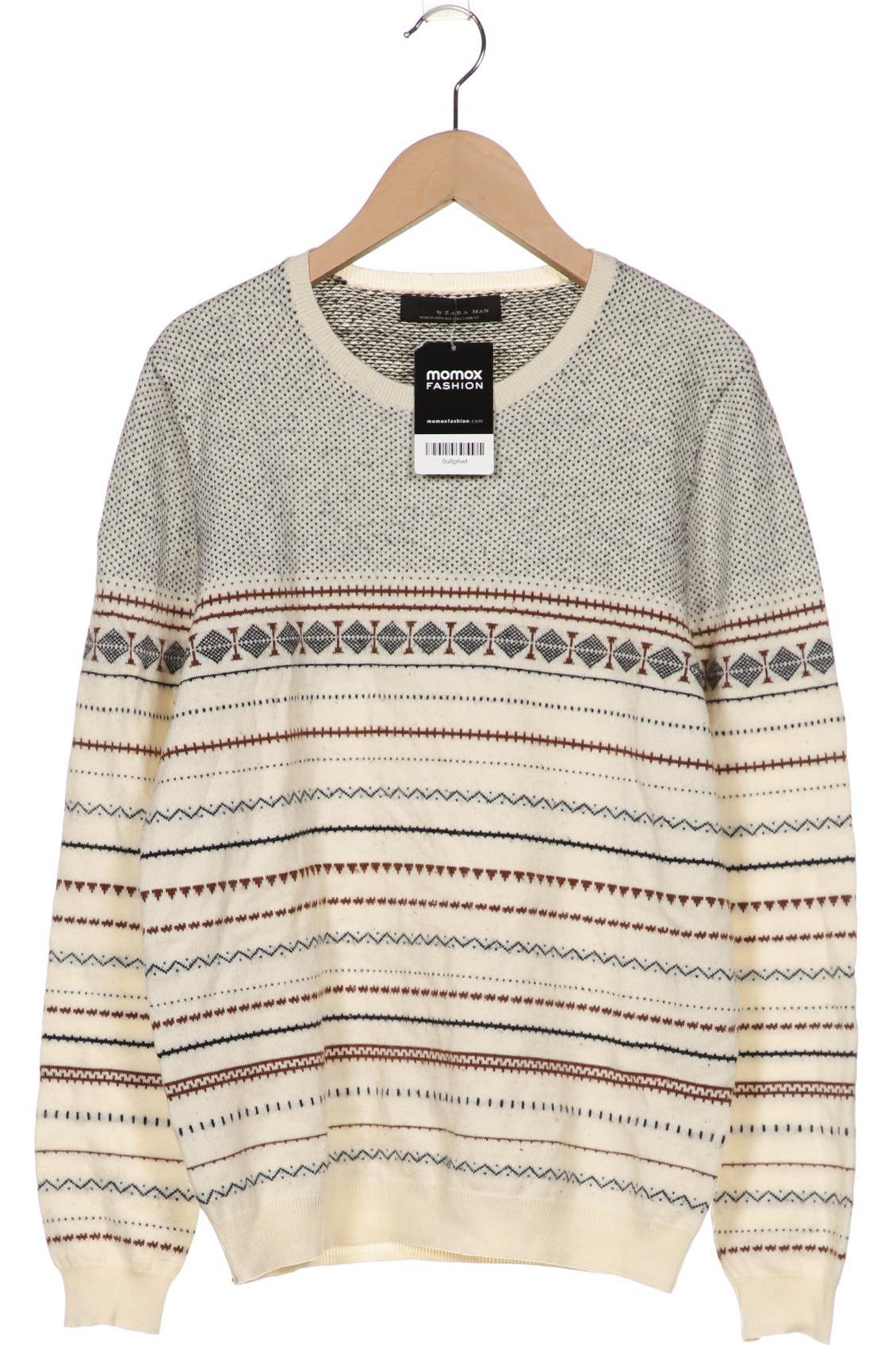 

ZARA Herren Pullover, cremeweiß