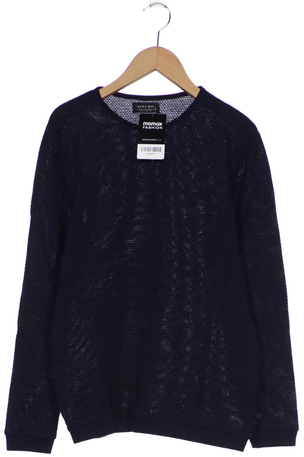 

ZARA Herren Pullover, marineblau