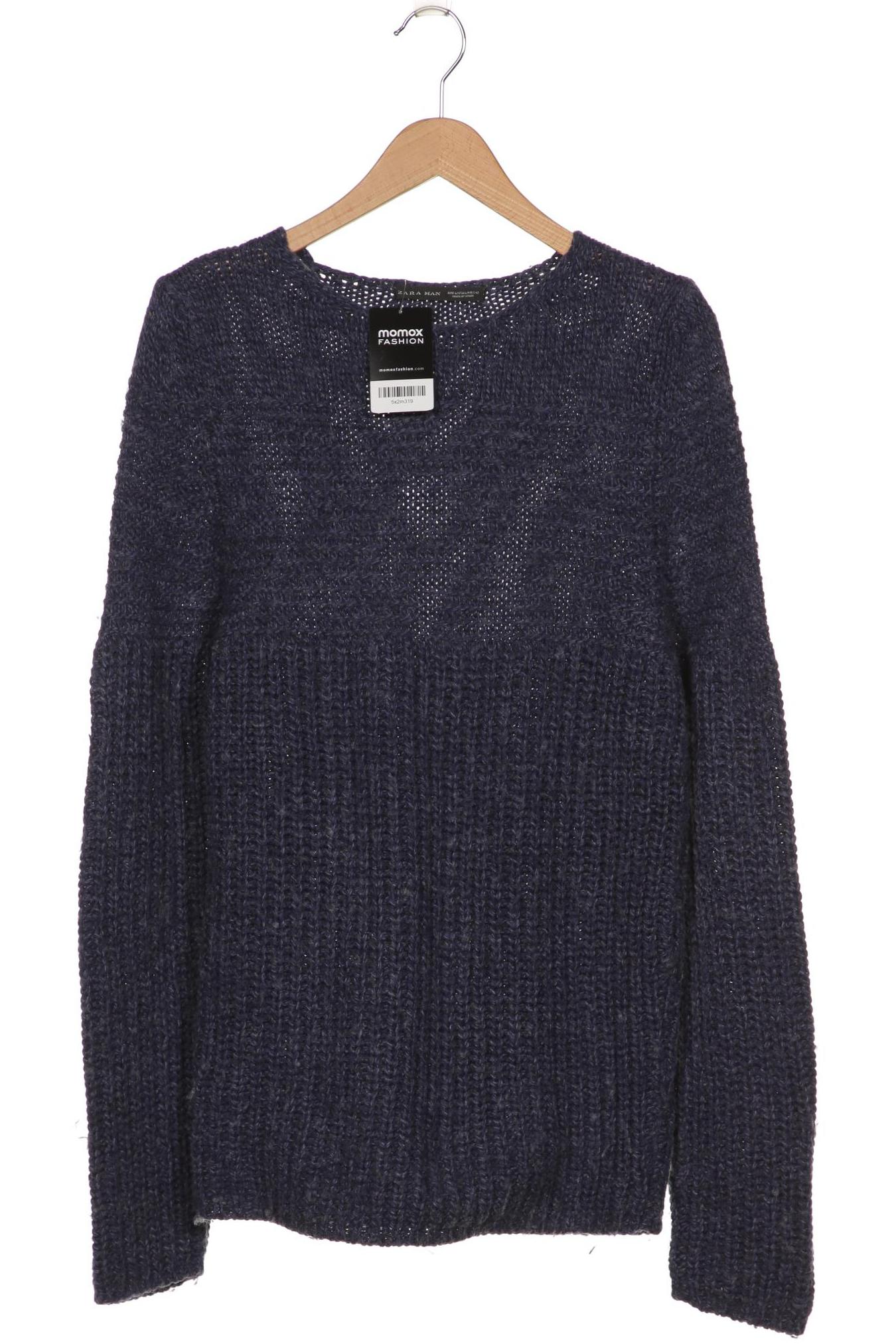 

ZARA Herren Pullover, marineblau