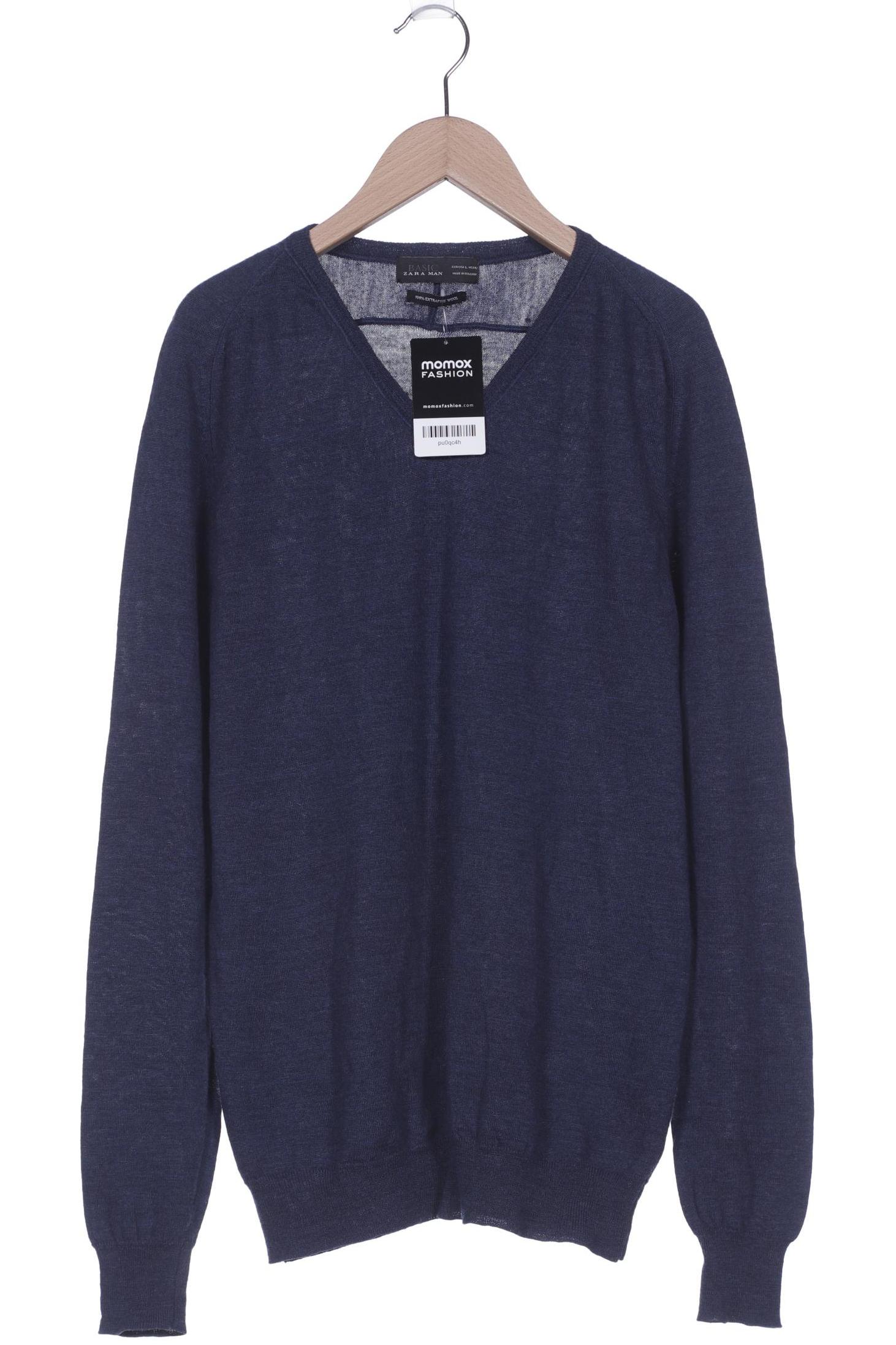 

ZARA Herren Pullover, marineblau