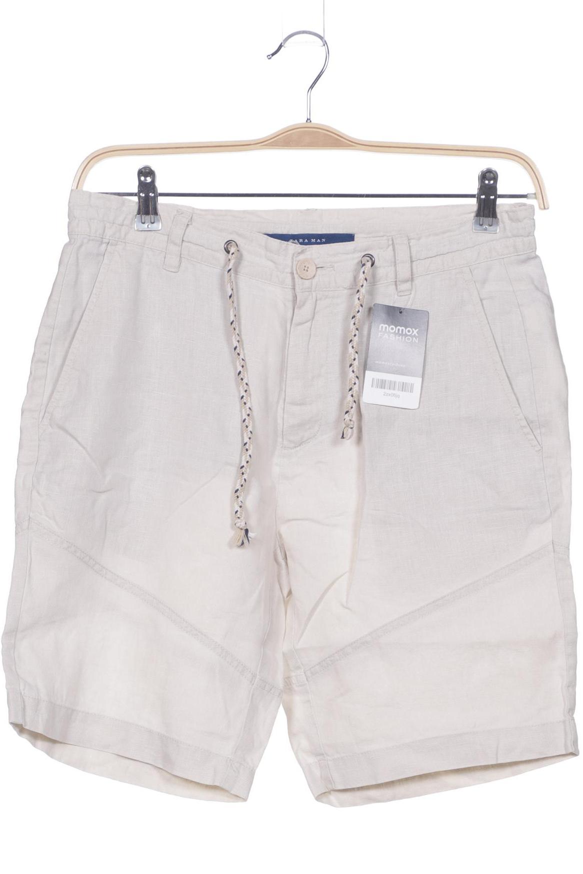 

ZARA Herren Shorts, cremeweiß