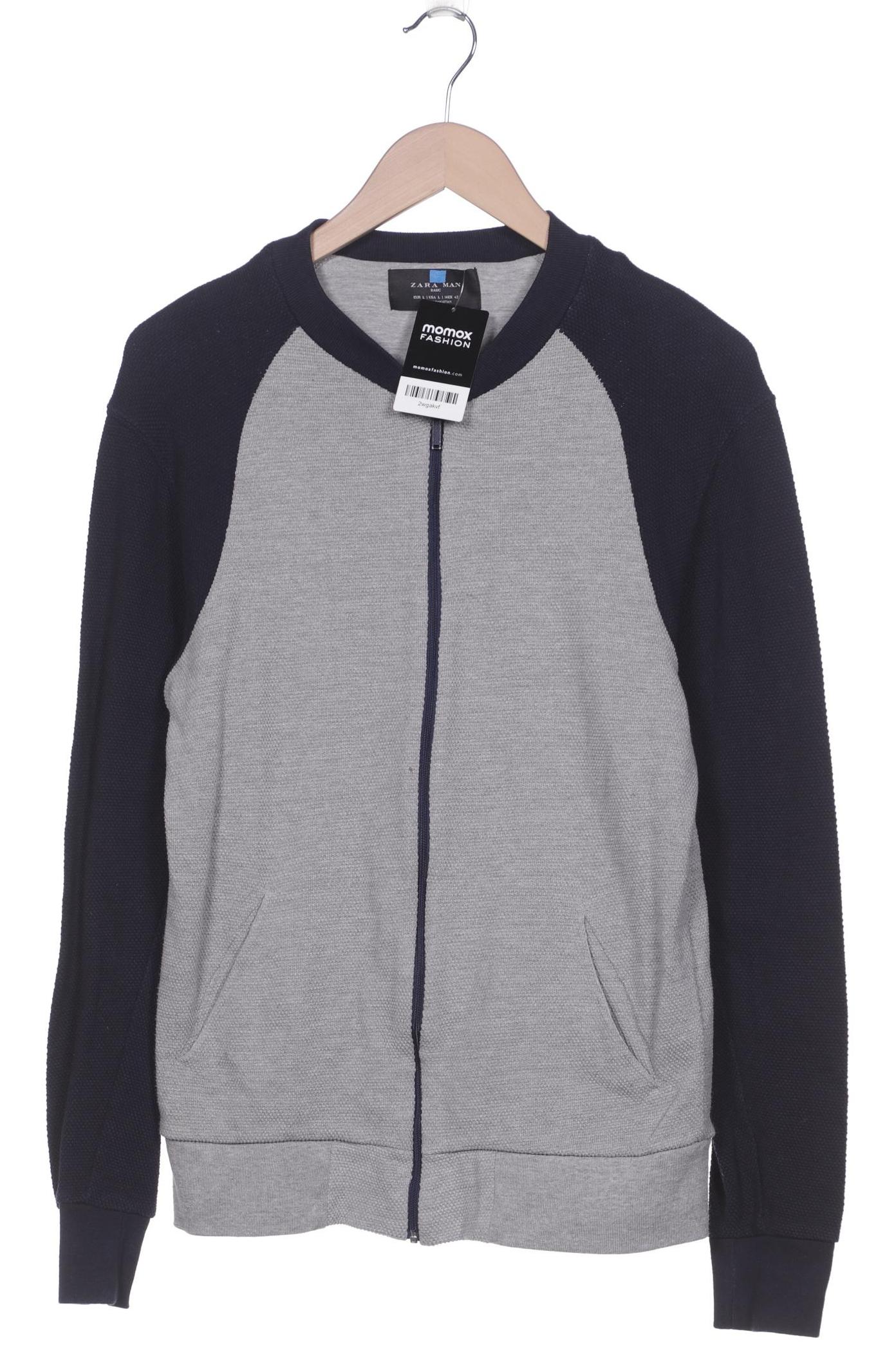 

ZARA Herren Strickjacke, grau