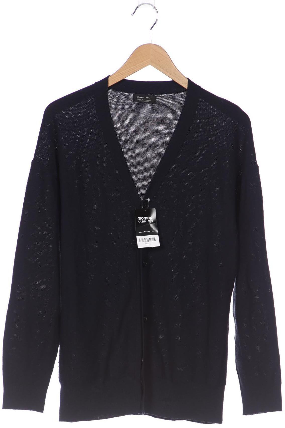 

ZARA Herren Strickjacke, marineblau