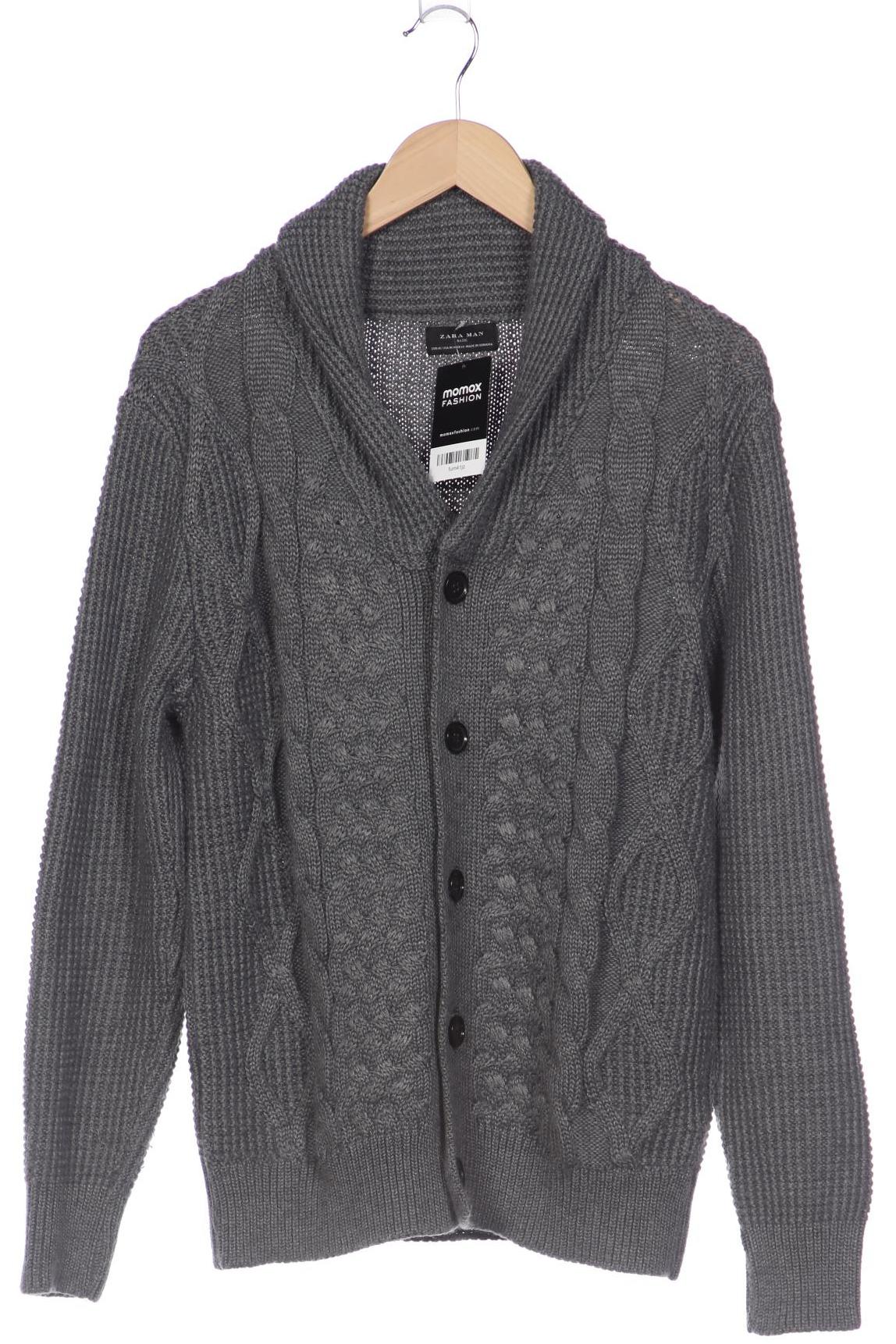 

ZARA Herren Strickjacke, grau