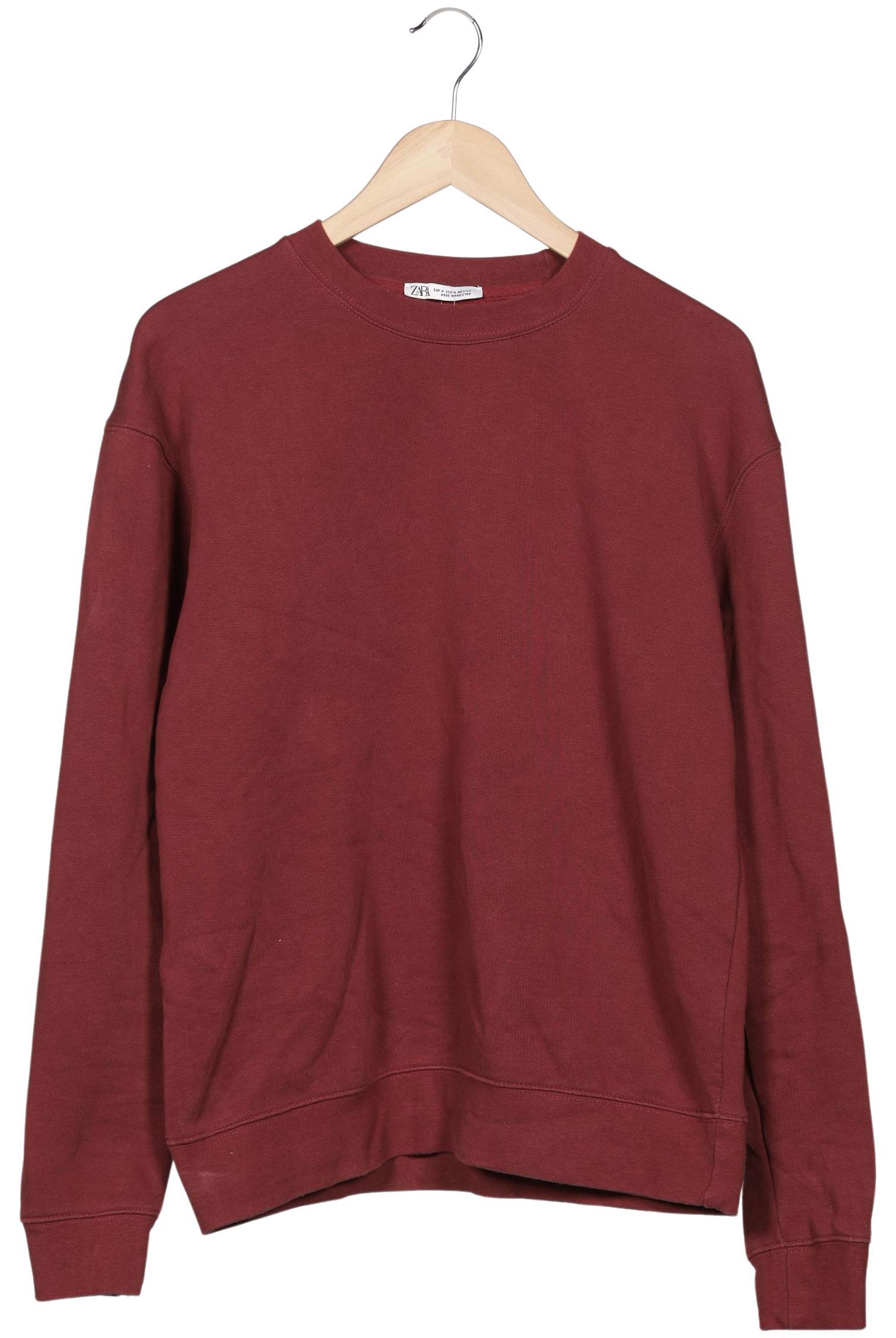 

Zara Herren Sweatshirt, bordeaux, Gr. 48