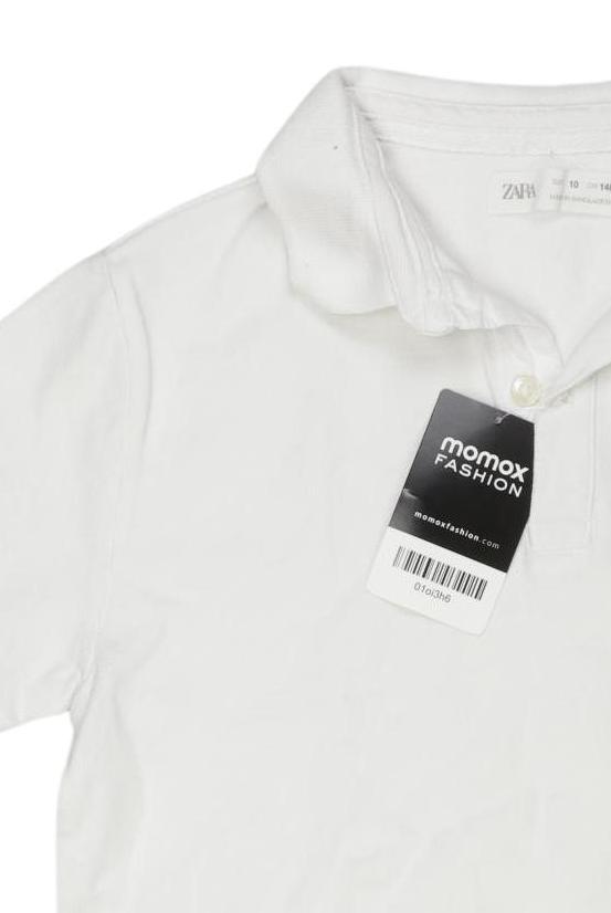 Thumbnail - Zara Jungen Poloshirt, weiß, Gr. 140