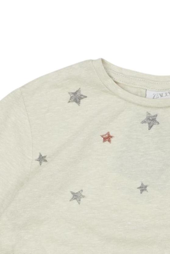 Thumbnail - Zara Jungen T-Shirt, cremeweiß, Gr. 80