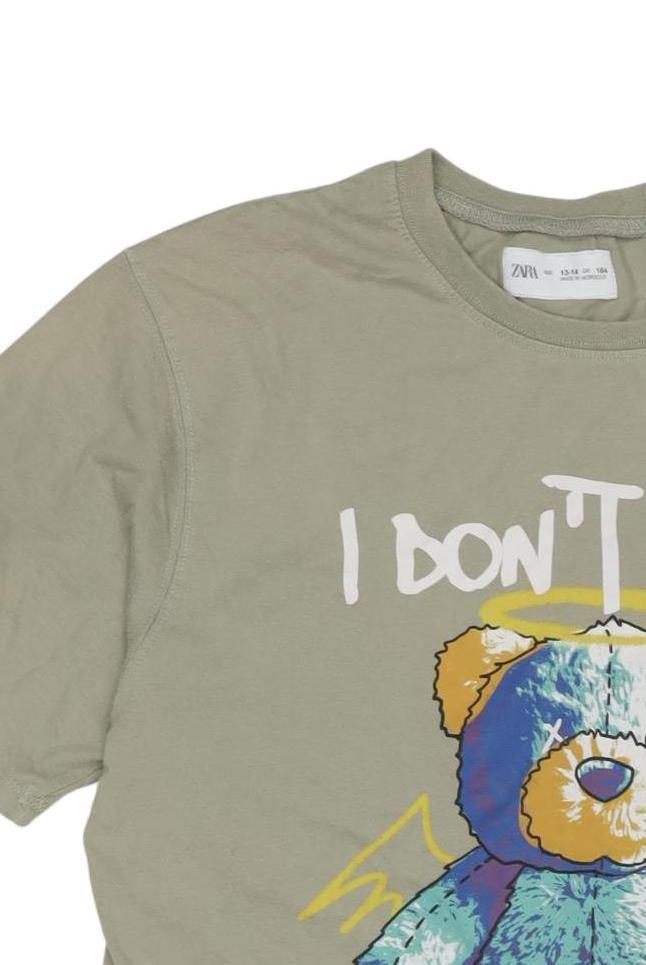 Thumbnail - Zara Jungen T-Shirt, grün, Gr. 164