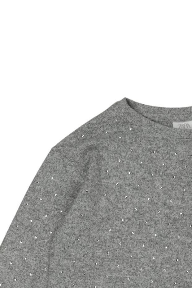 Thumbnail - Zara Mädchen Pullover, grau, Gr. 128