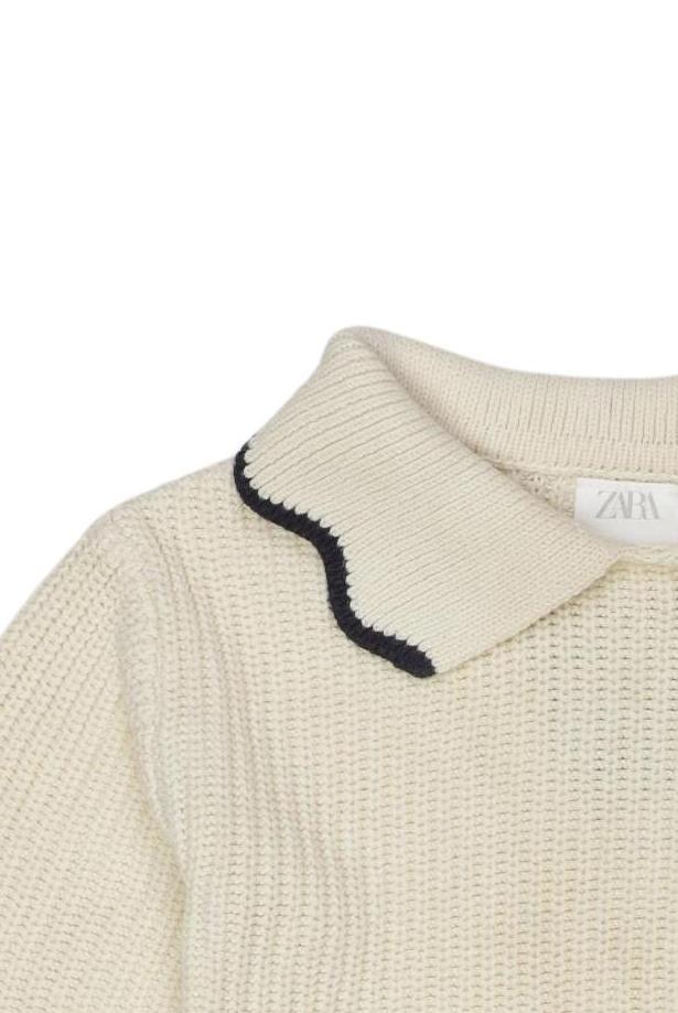 Thumbnail - Zara Mädchen Pullover, cremeweiß, Gr. 92