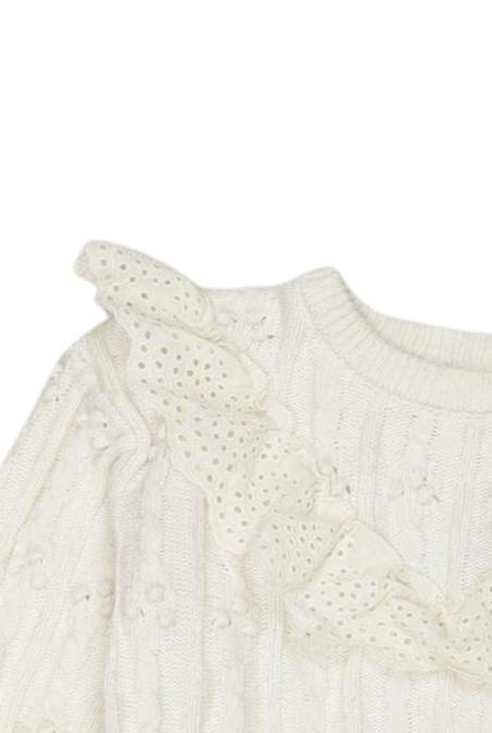 Thumbnail - Zara Mädchen Pullover, cremeweiß, Gr. 92