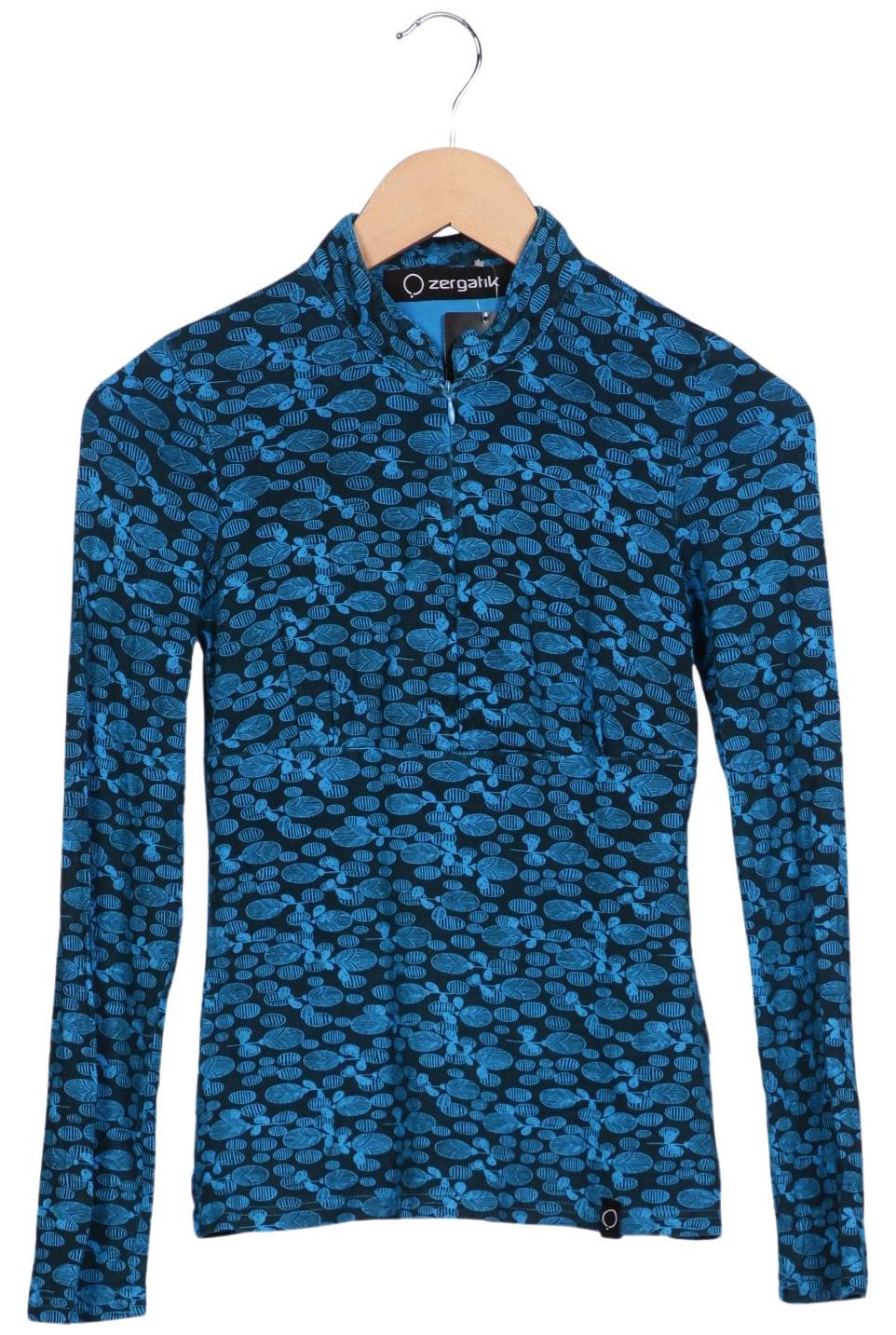 

zergatik Damen Langarmshirt, blau, Gr. 36