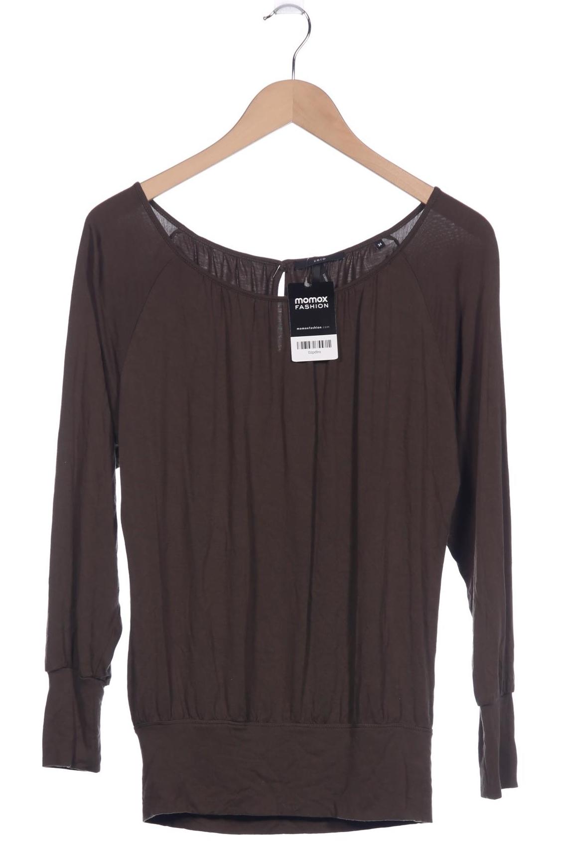 

Zero Damen Langarmshirt, grün, Gr. 34