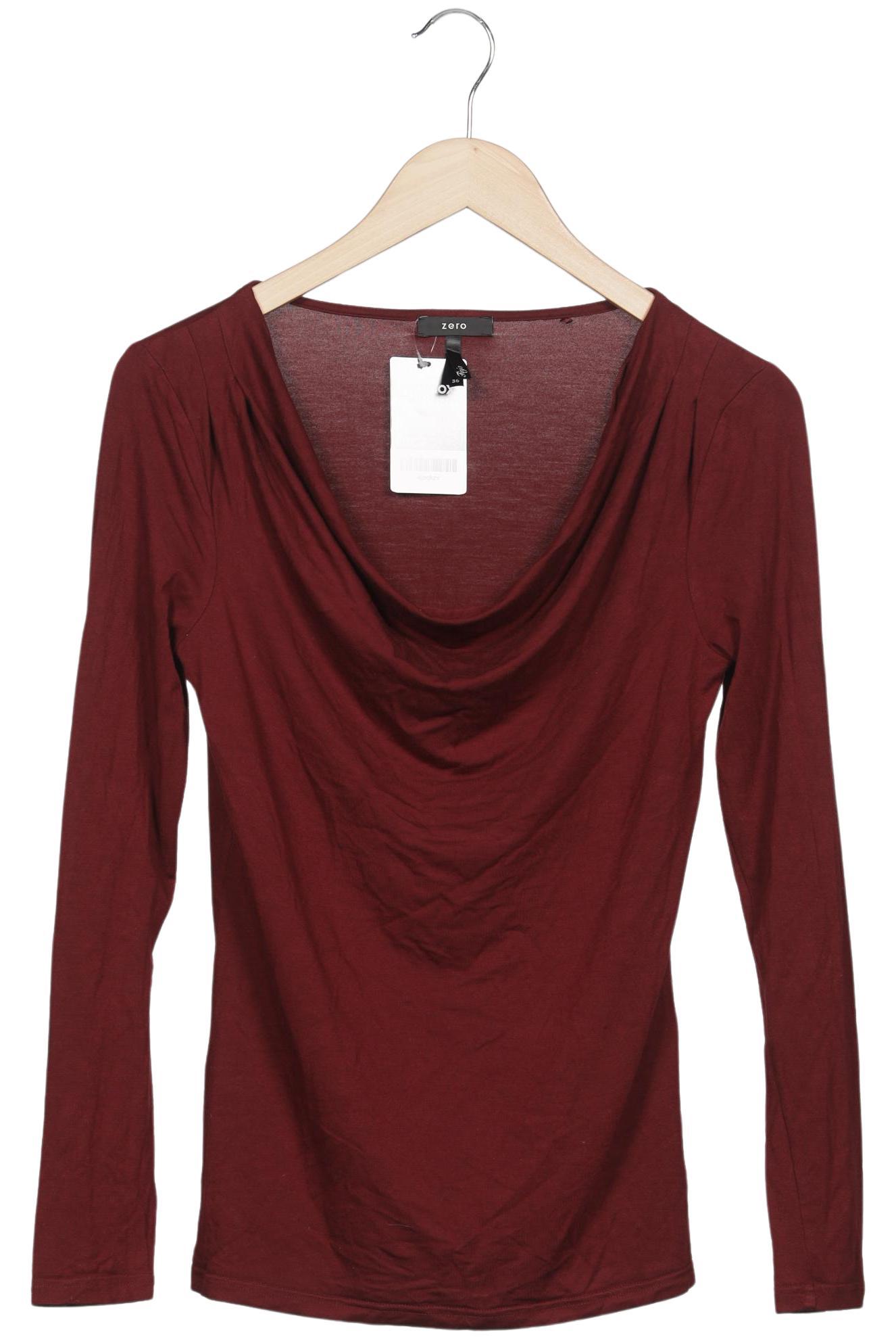 

Zero Damen Langarmshirt, bordeaux, Gr. 36