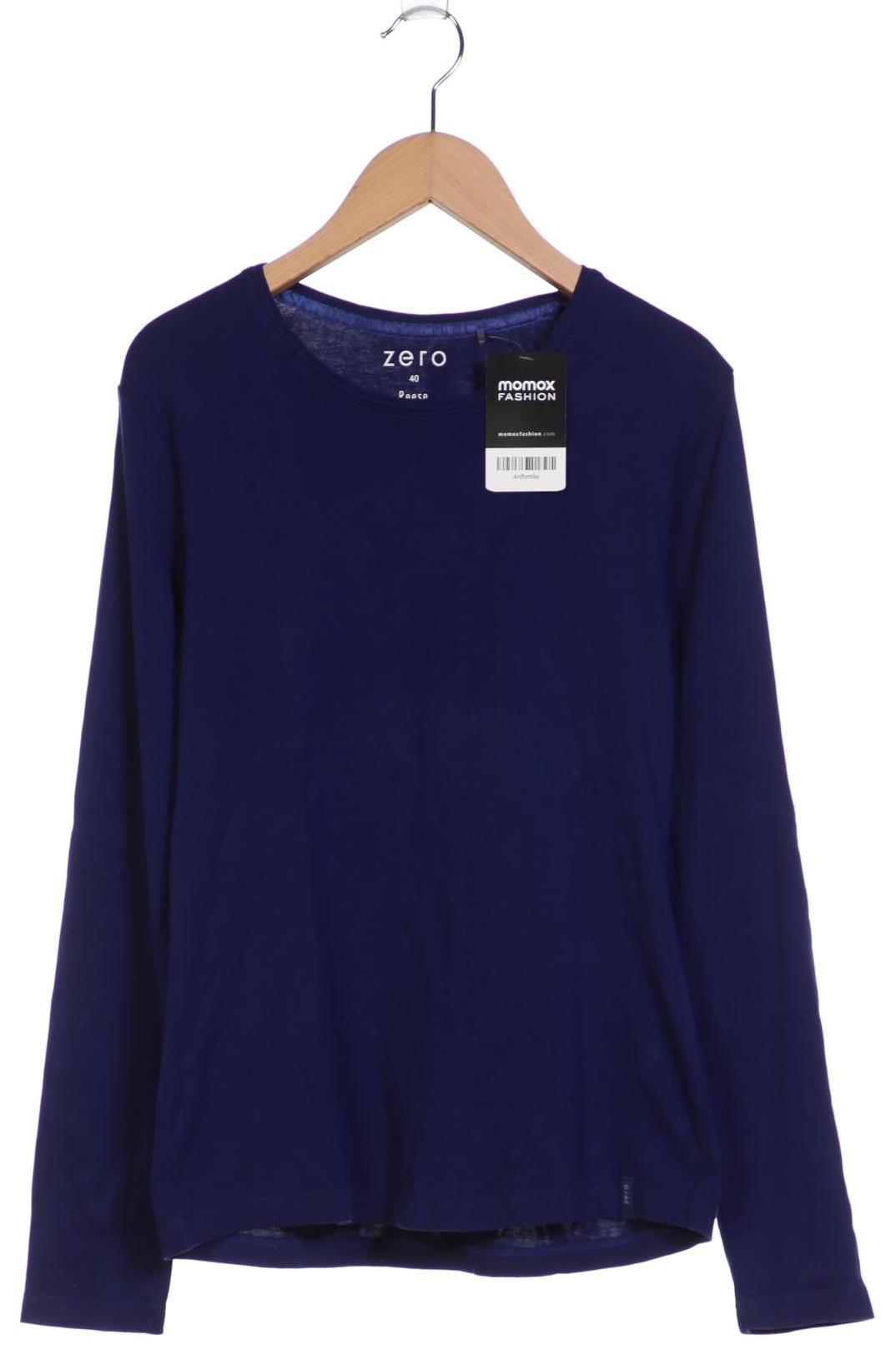 

Zero Damen Langarmshirt, blau, Gr. 40