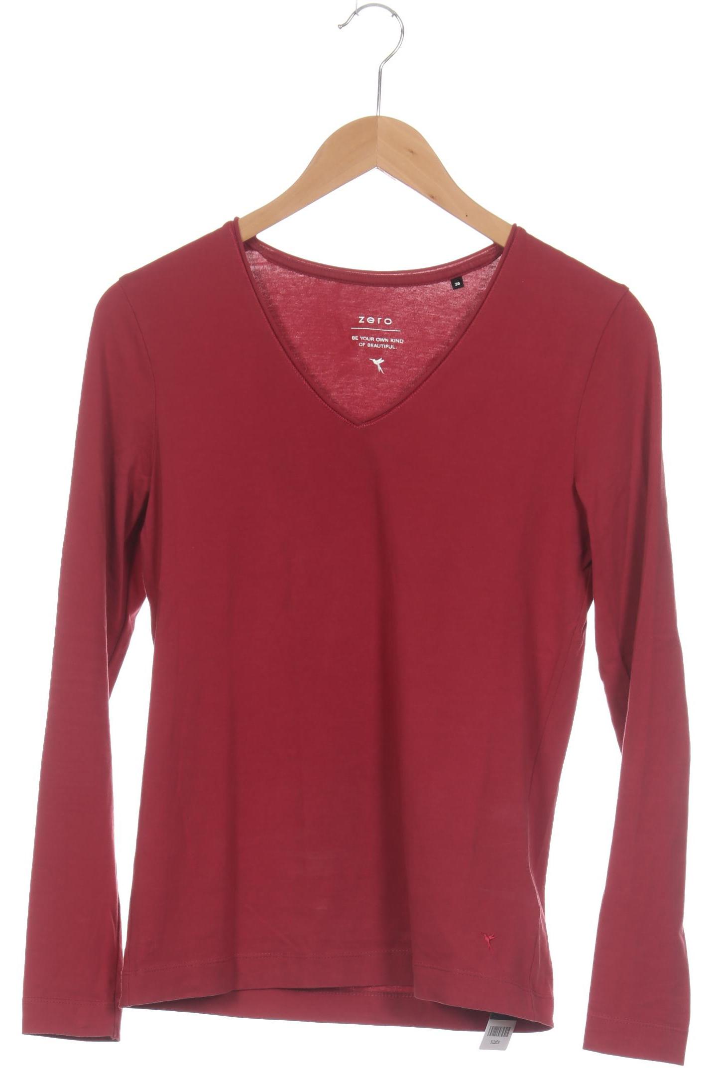 

Zero Damen Langarmshirt, rot, Gr. 36