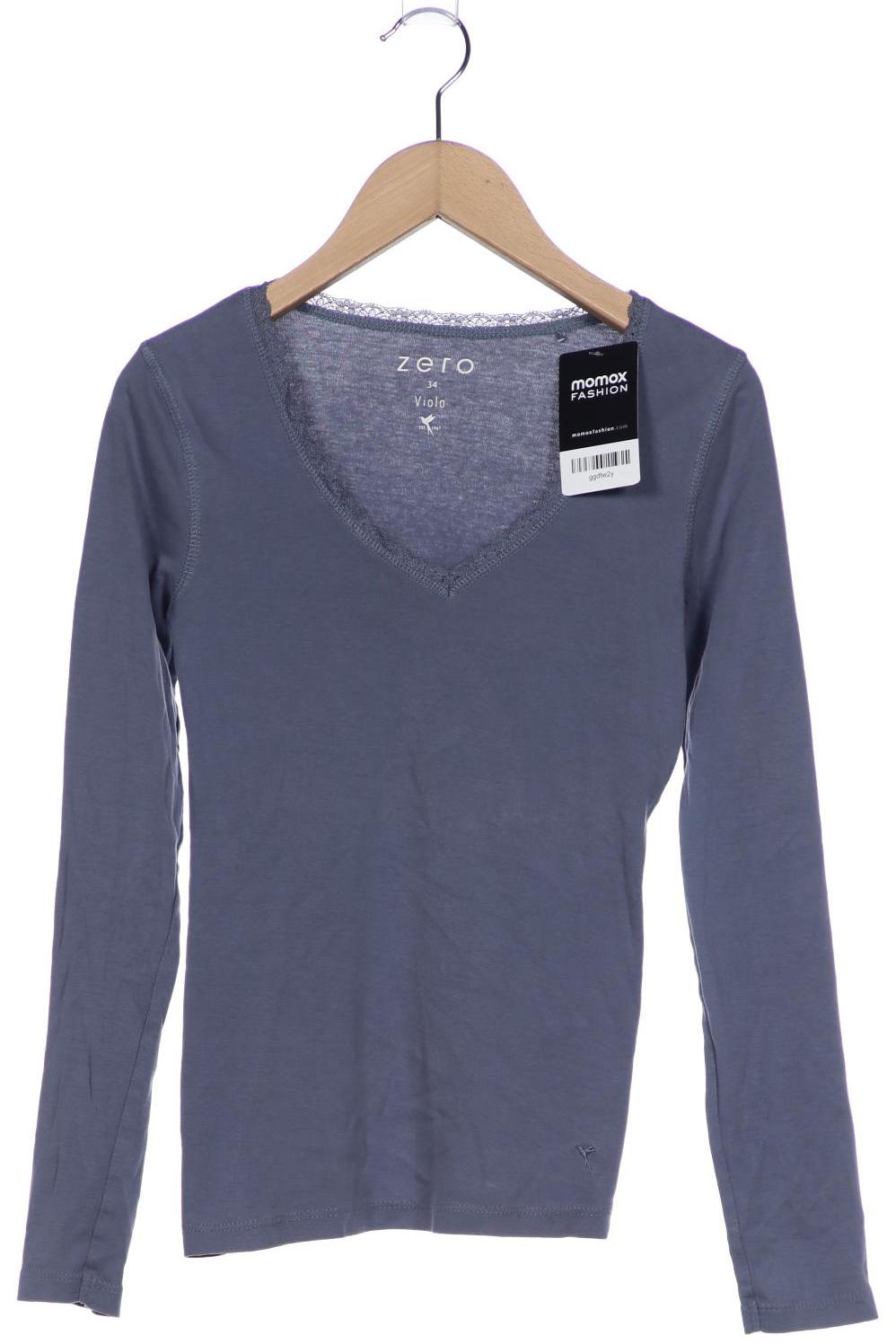 

Zero Damen Langarmshirt, blau, Gr. 34