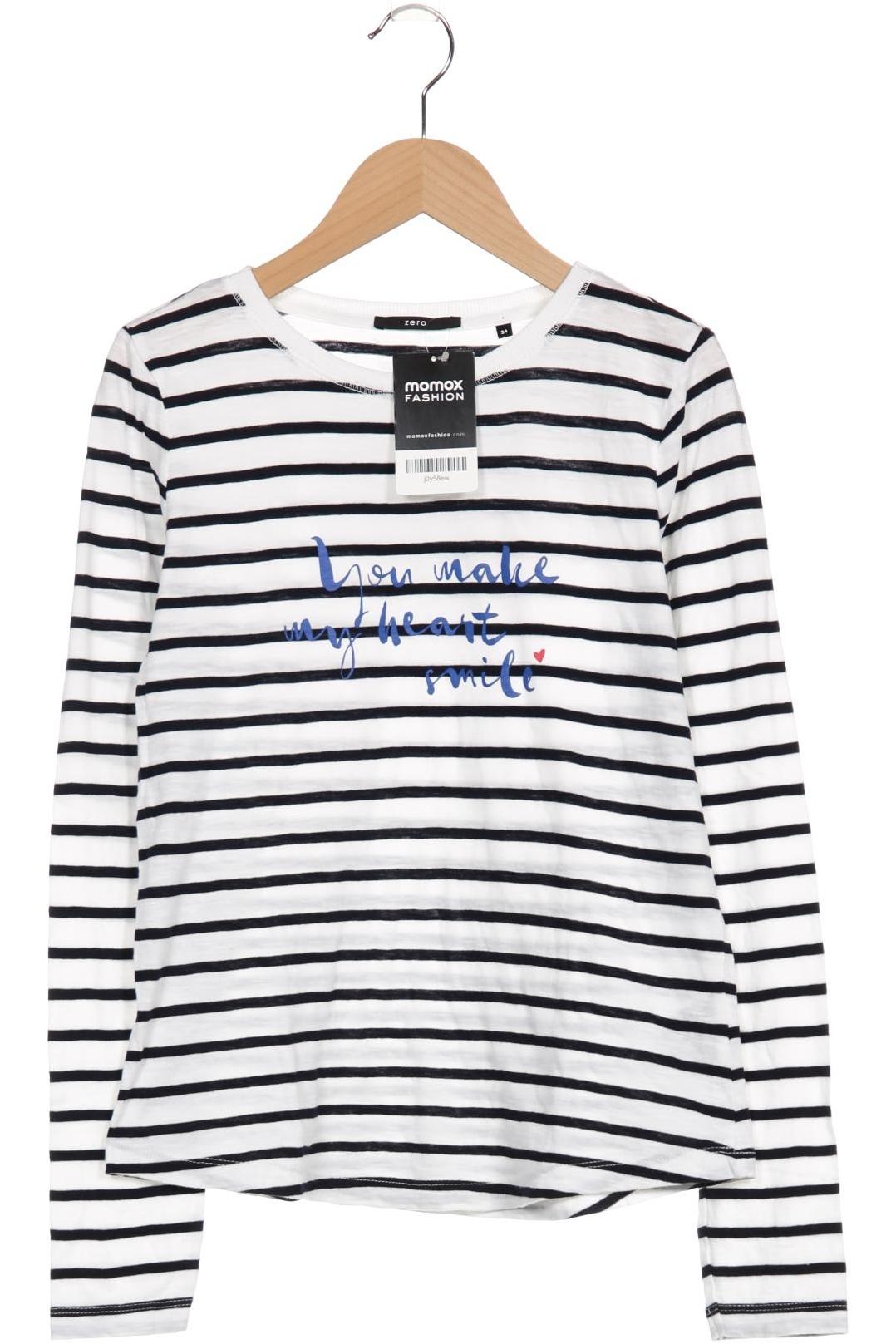 

Zero Damen Langarmshirt, weiß, Gr. 34