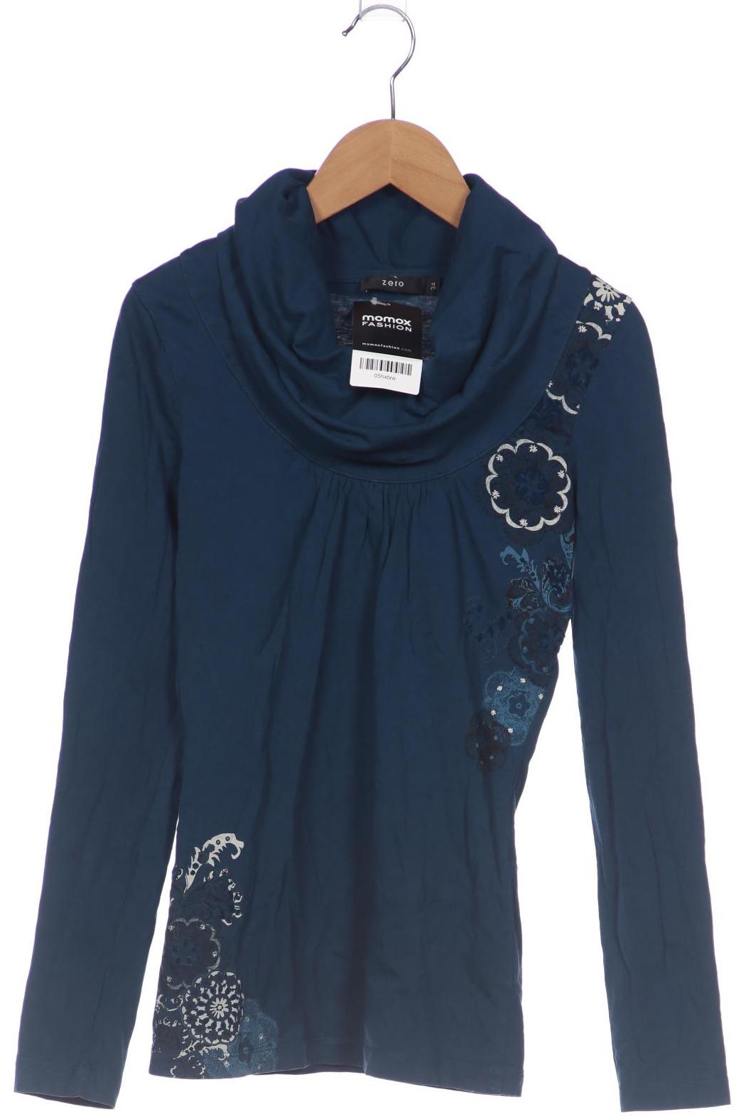

Zero Damen Langarmshirt, blau, Gr. 34