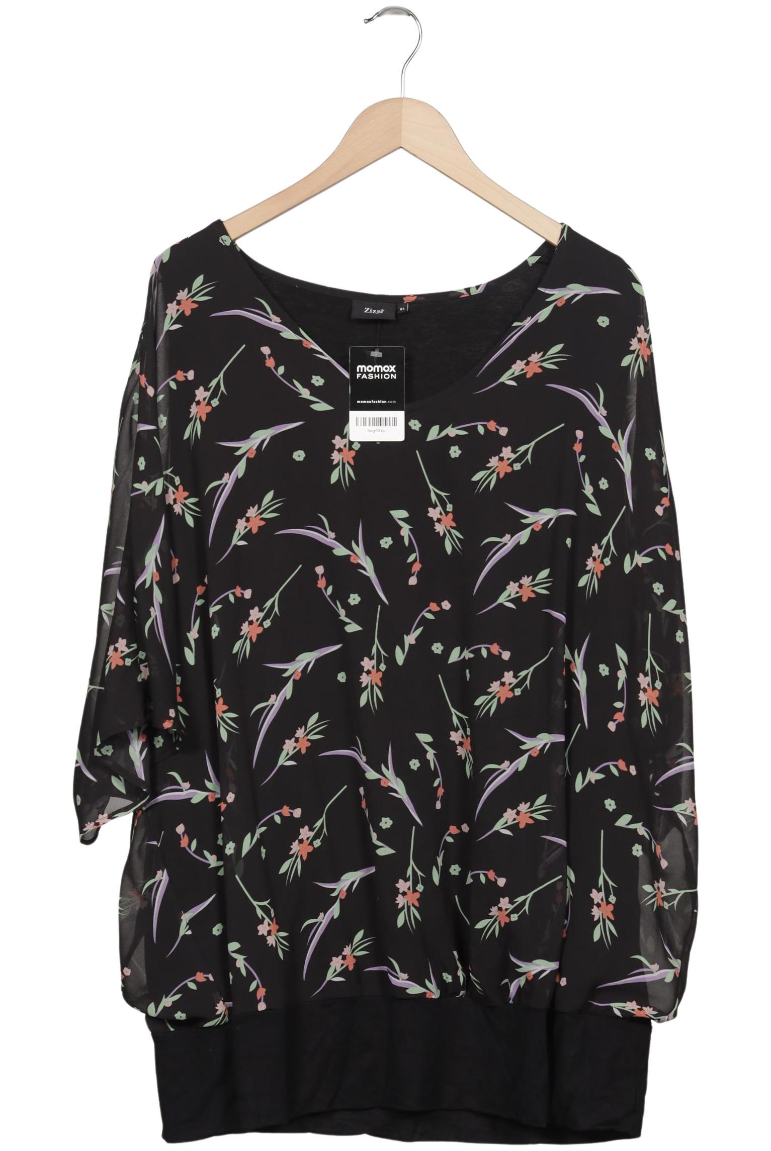 

Zizzi Damen Bluse, schwarz, Gr. 44