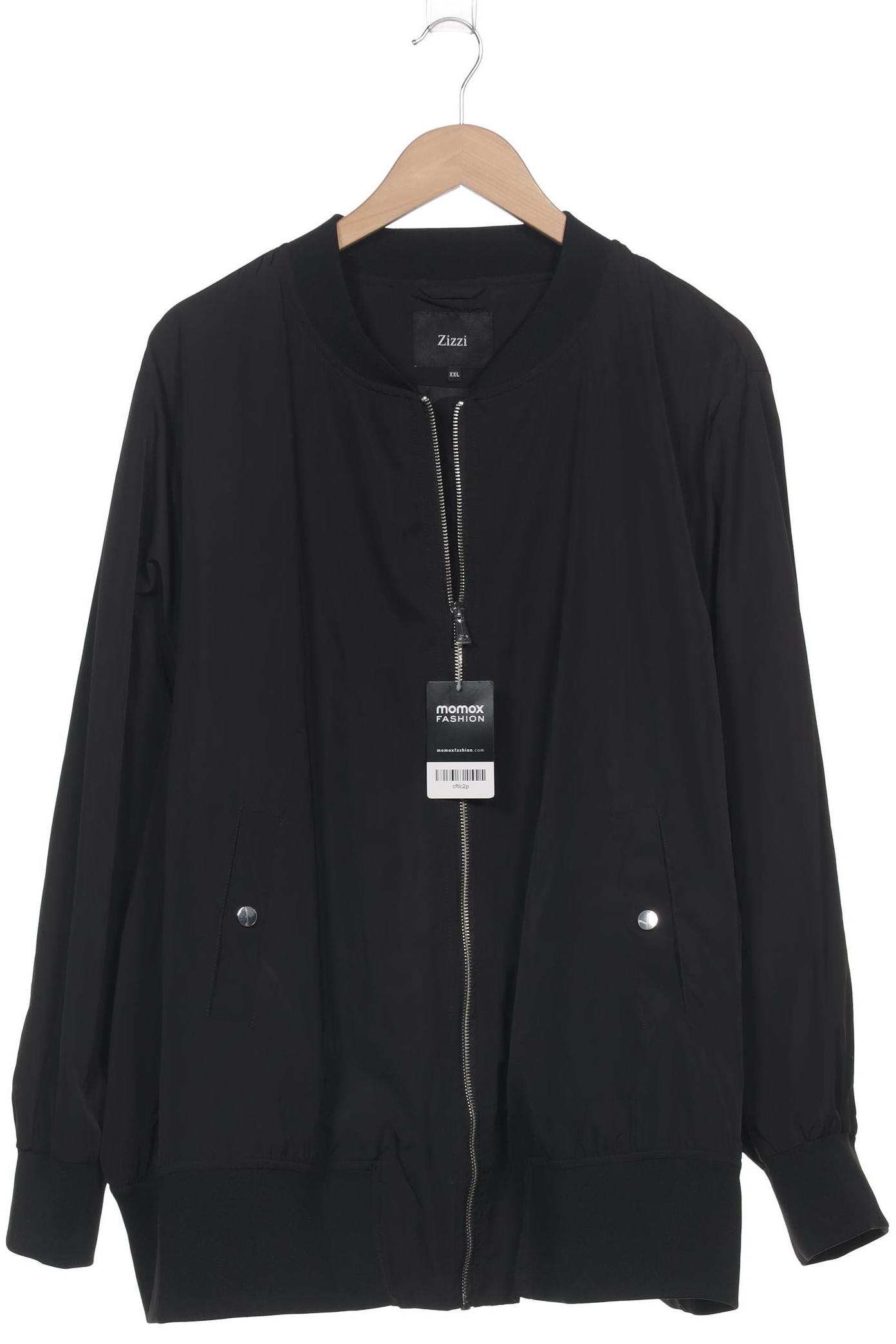 

Zizzi Damen Jacke, schwarz, Gr. 46