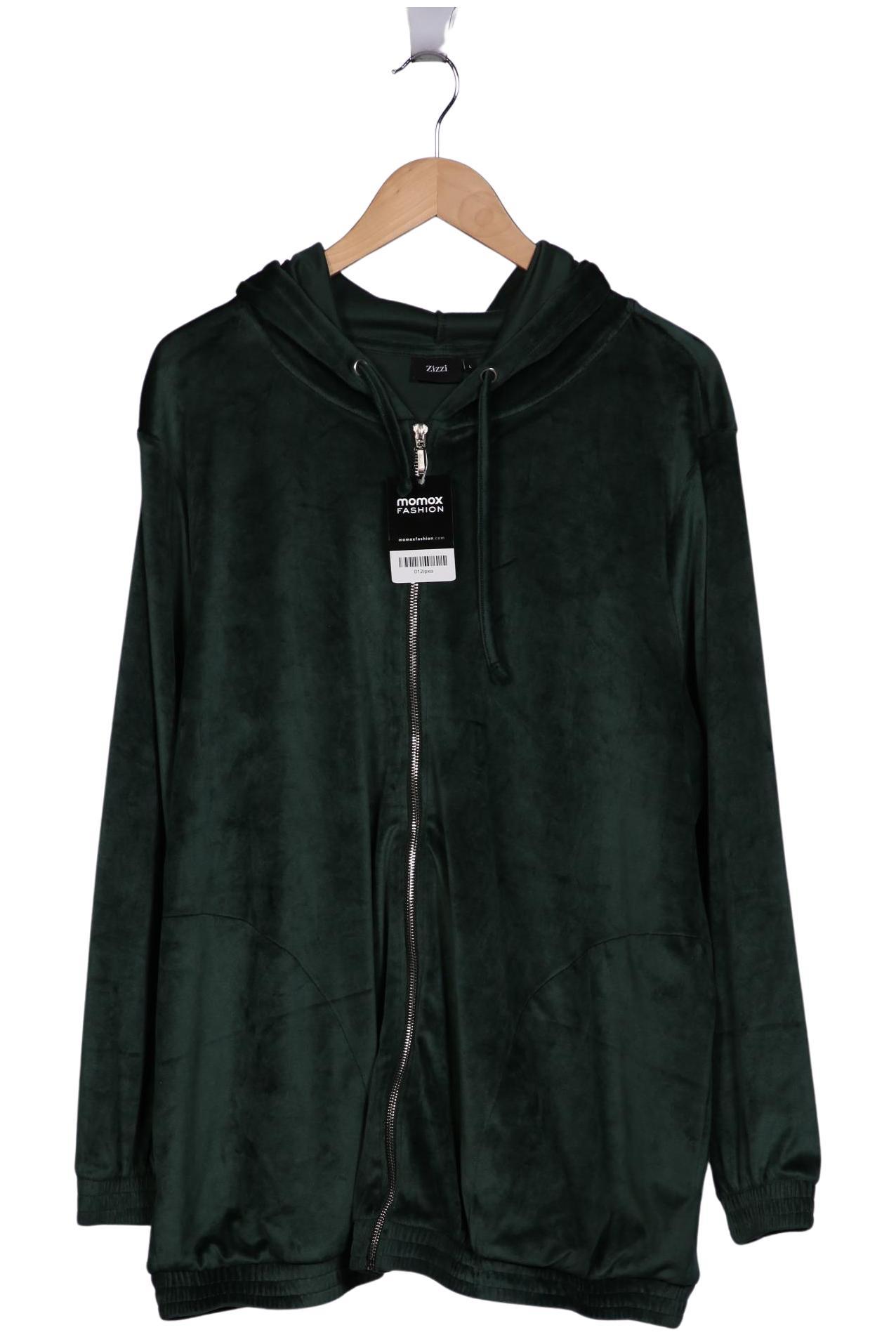 

Zizzi Damen Kapuzenpullover, grün, Gr. 42