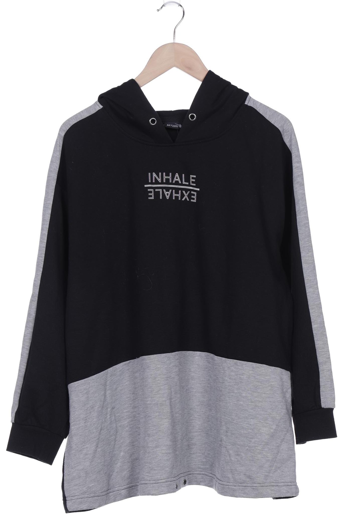 

Zizzi Damen Kapuzenpullover, schwarz, Gr. 42
