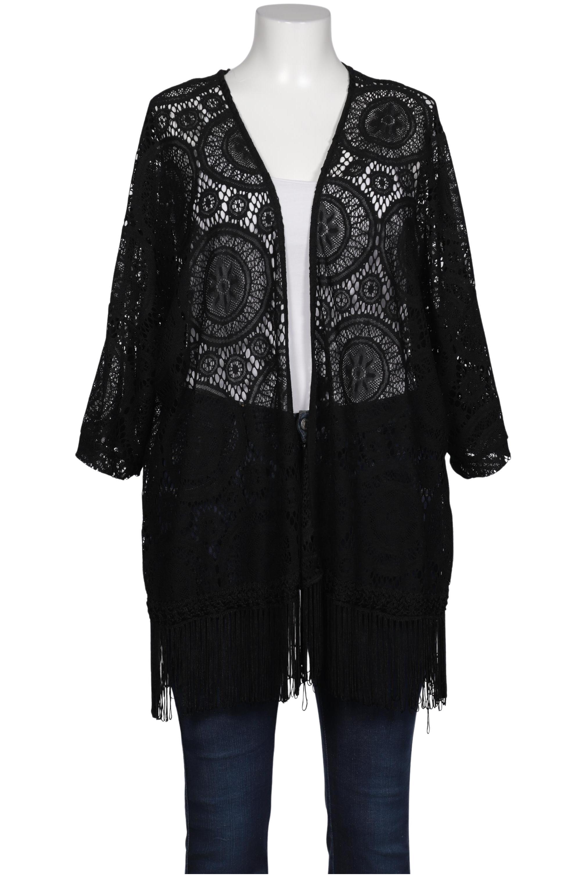 

Zizzi Damen Strickjacke, schwarz, Gr. 44