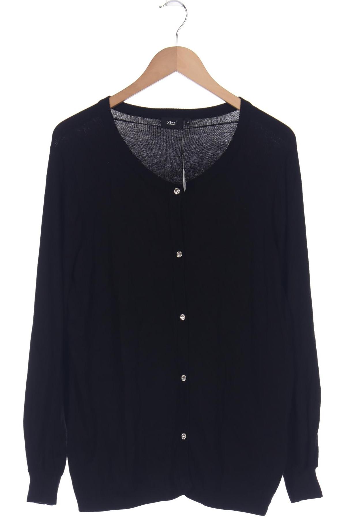 

Zizzi Damen Strickjacke, schwarz, Gr. 36