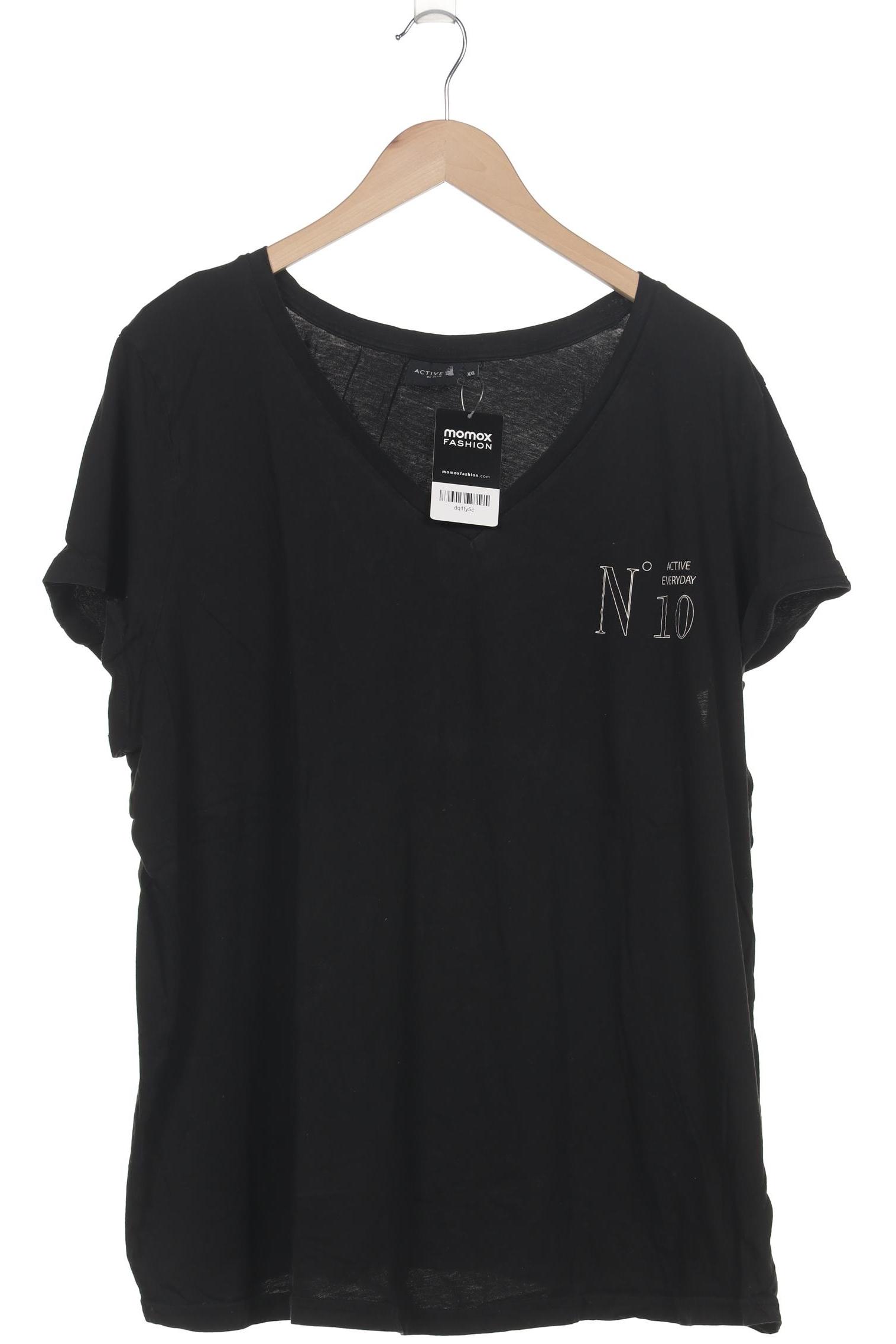 

Zizzi Damen T-Shirt, schwarz, Gr. 46