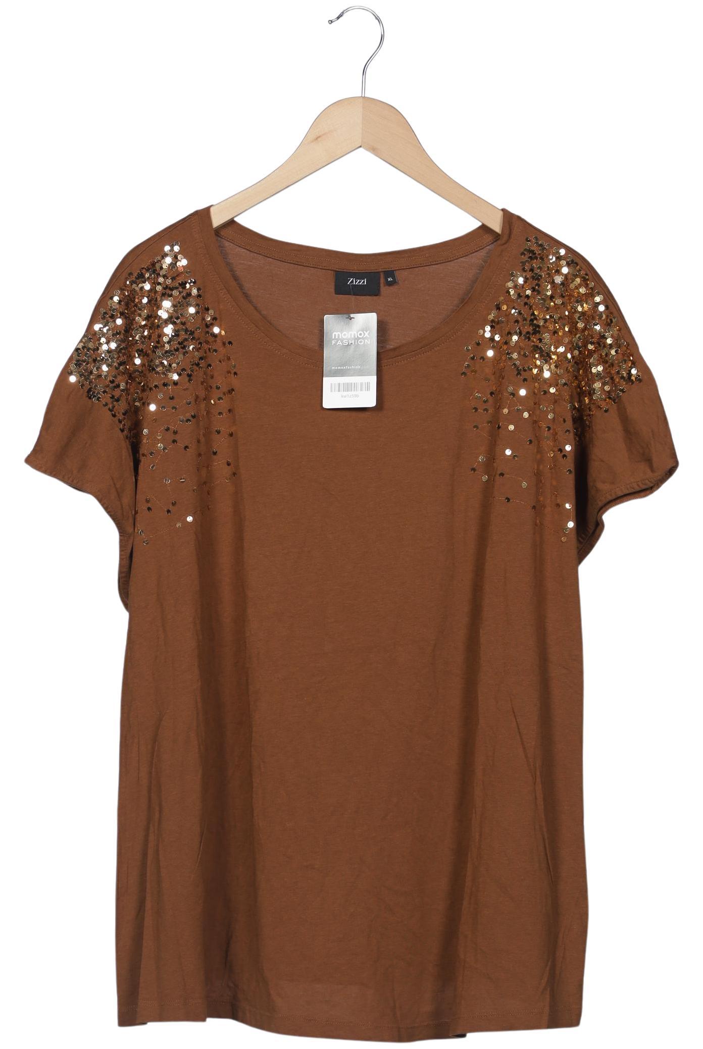 

Zizzi Damen T-Shirt, braun, Gr. 44